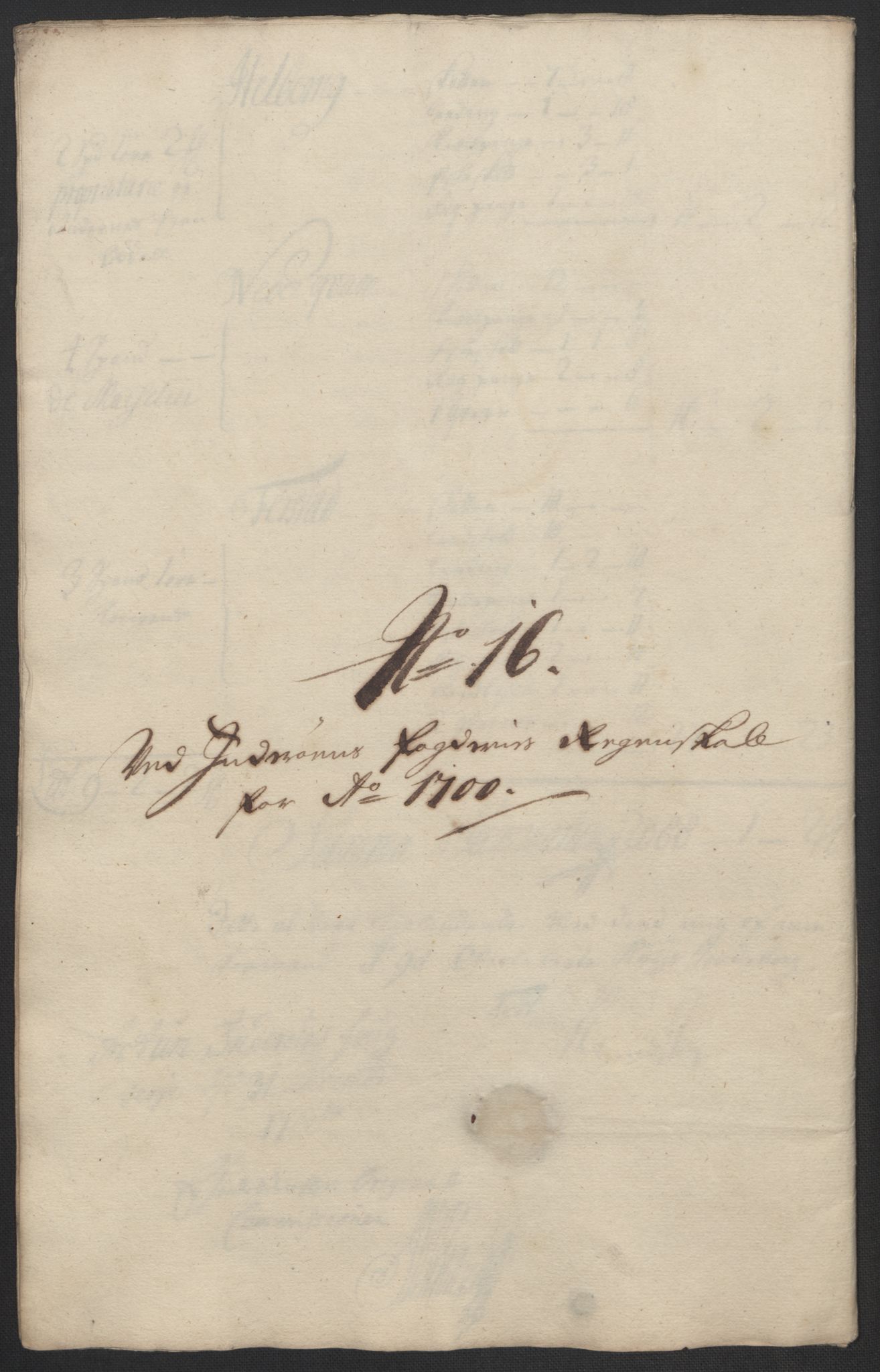 Rentekammeret inntil 1814, Reviderte regnskaper, Fogderegnskap, AV/RA-EA-4092/R63/L4311: Fogderegnskap Inderøy, 1700, p. 156