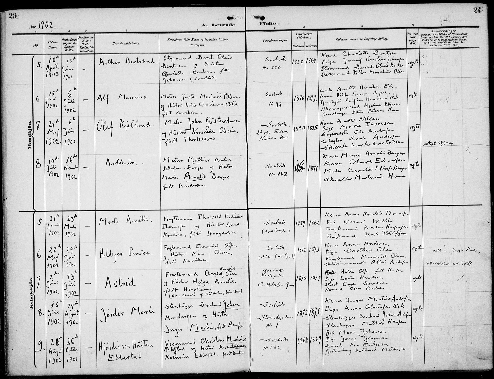 Strømm kirkebøker, AV/SAKO-A-322/F/Fb/L0002: Parish register (official) no. II 2, 1900-1919, p. 23-24