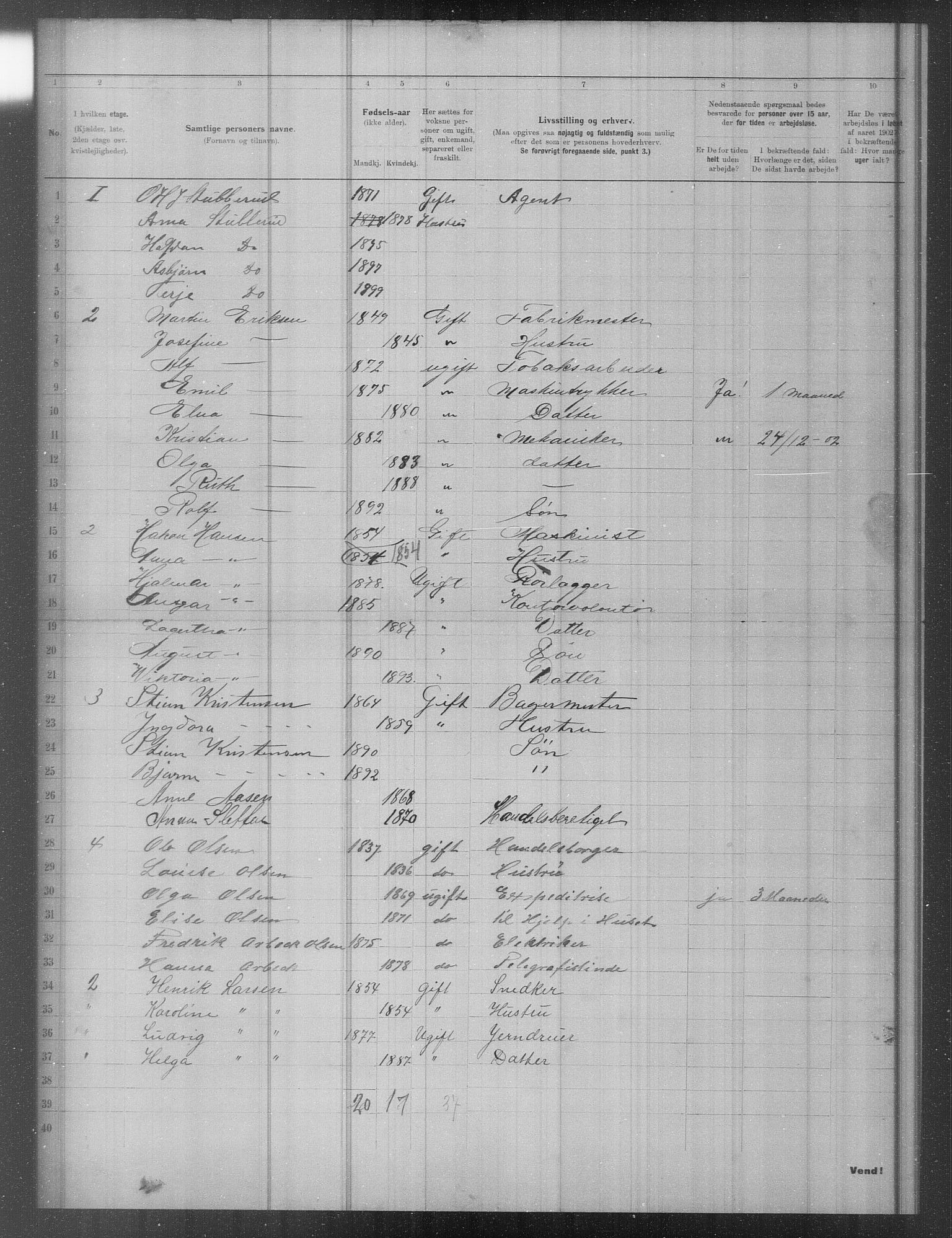 OBA, Municipal Census 1902 for Kristiania, 1902, p. 17365