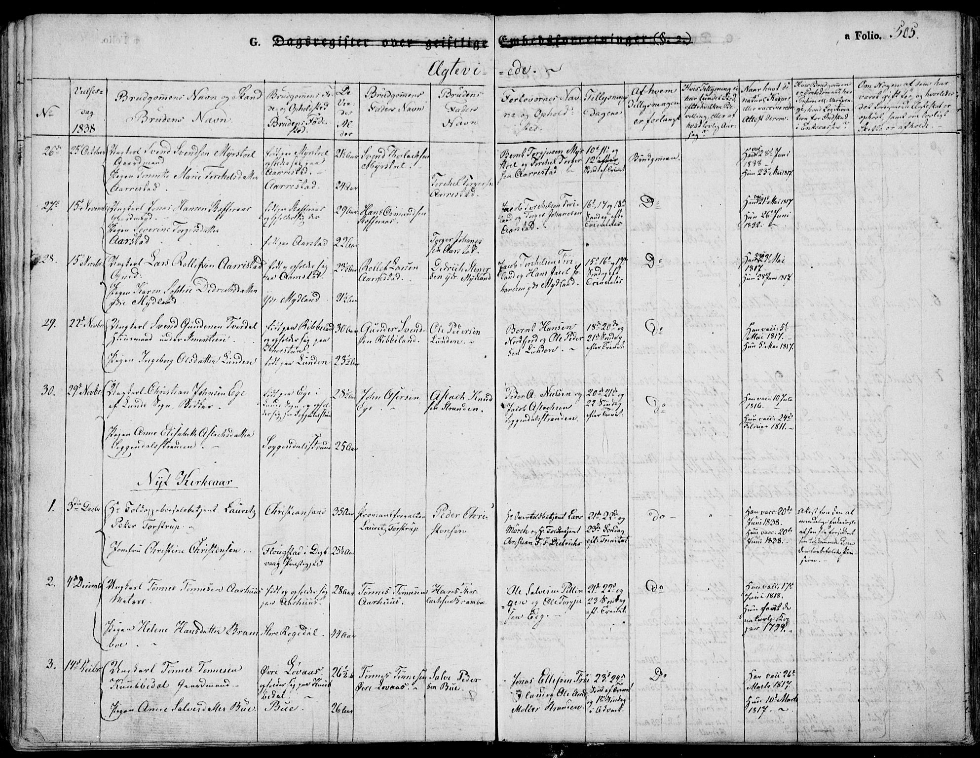 Sokndal sokneprestkontor, SAST/A-101808: Parish register (official) no. A 7.2, 1826-1842, p. 505