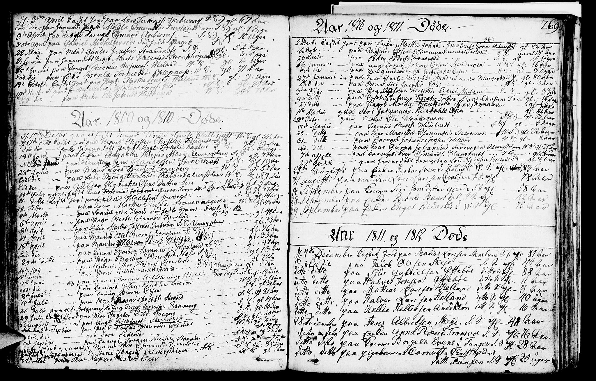 Vikedal sokneprestkontor, SAST/A-101840/01/IV: Parish register (official) no. A 2, 1779-1817, p. 269
