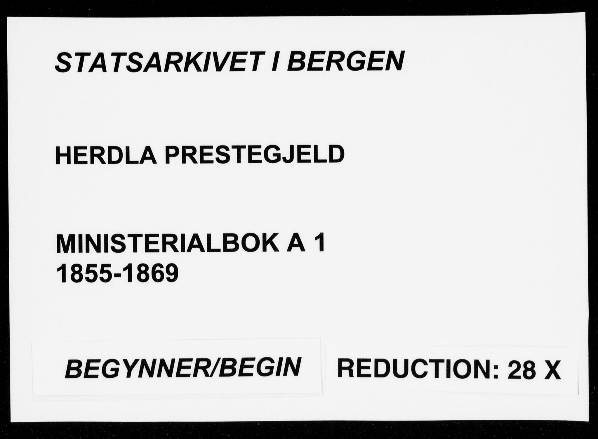 Herdla Sokneprestembete, SAB/A-75701/H/Haa: Parish register (official) no. A 1, 1855-1869