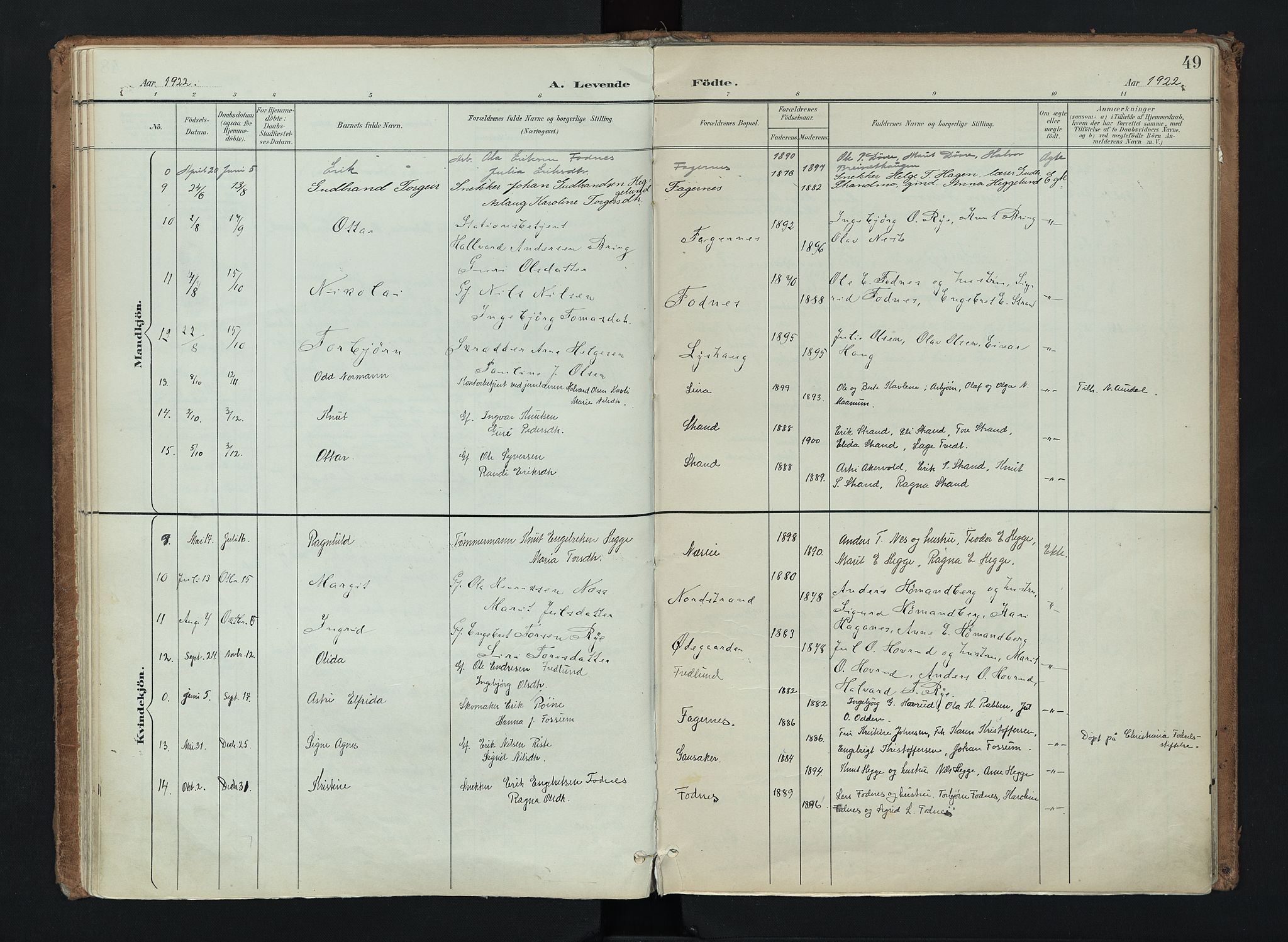 Nord-Aurdal prestekontor, SAH/PREST-132/H/Ha/Haa/L0016: Parish register (official) no. 16, 1897-1925, p. 49