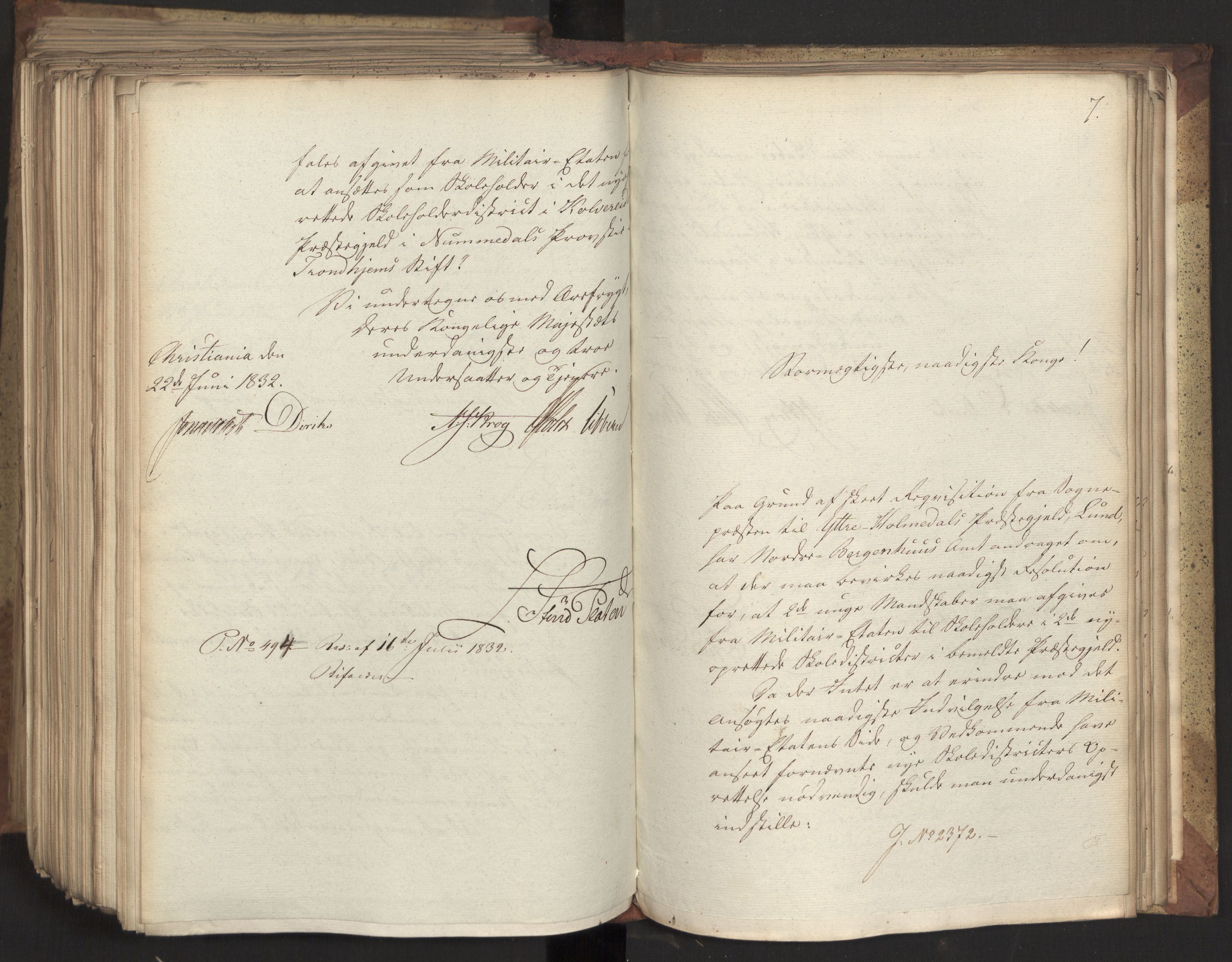 Statsrådsavdelingen i Stockholm, AV/RA-S-1003/D/Da/L0078: Regjeringsinnstillinger nr. 2260-2399, 1832, p. 424