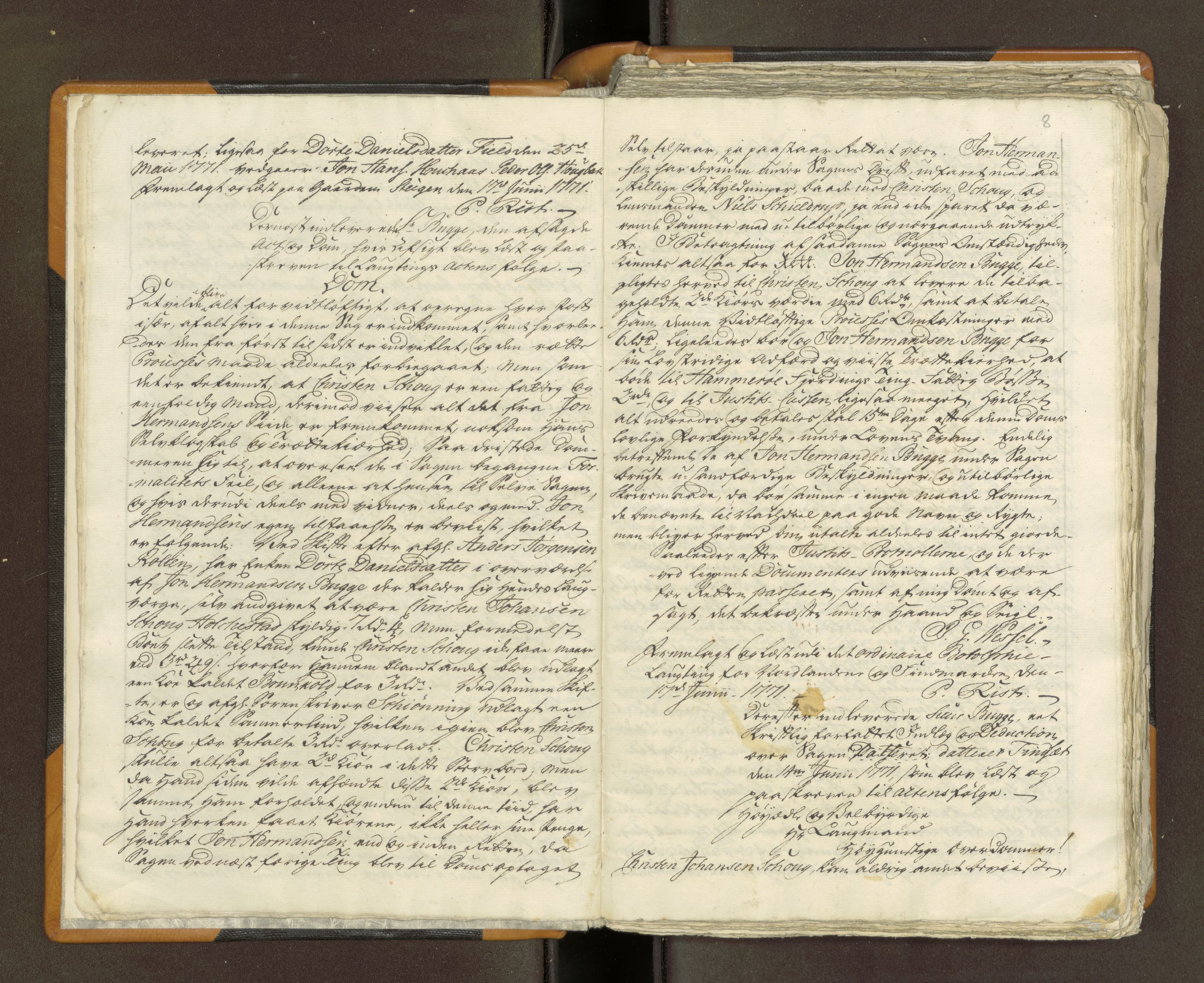 Nordland og Finnmarks lagstol, AV/SAT-A-5608/X/L0027: Domkopibok, 1772-1778, p. 7b-8a