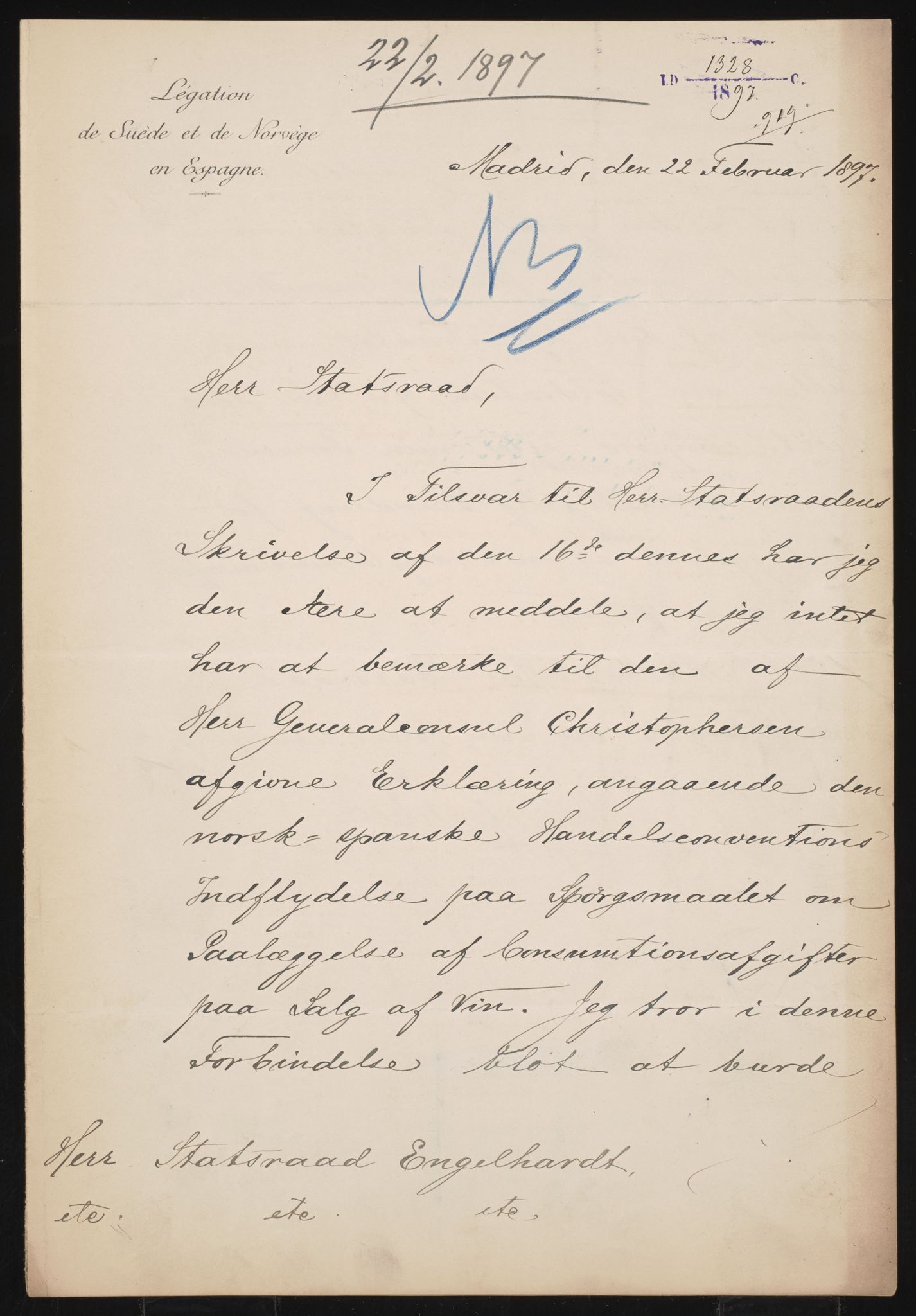 Utenriksdepartementet, AV/RA-S-2259, 1873-1919, p. 4