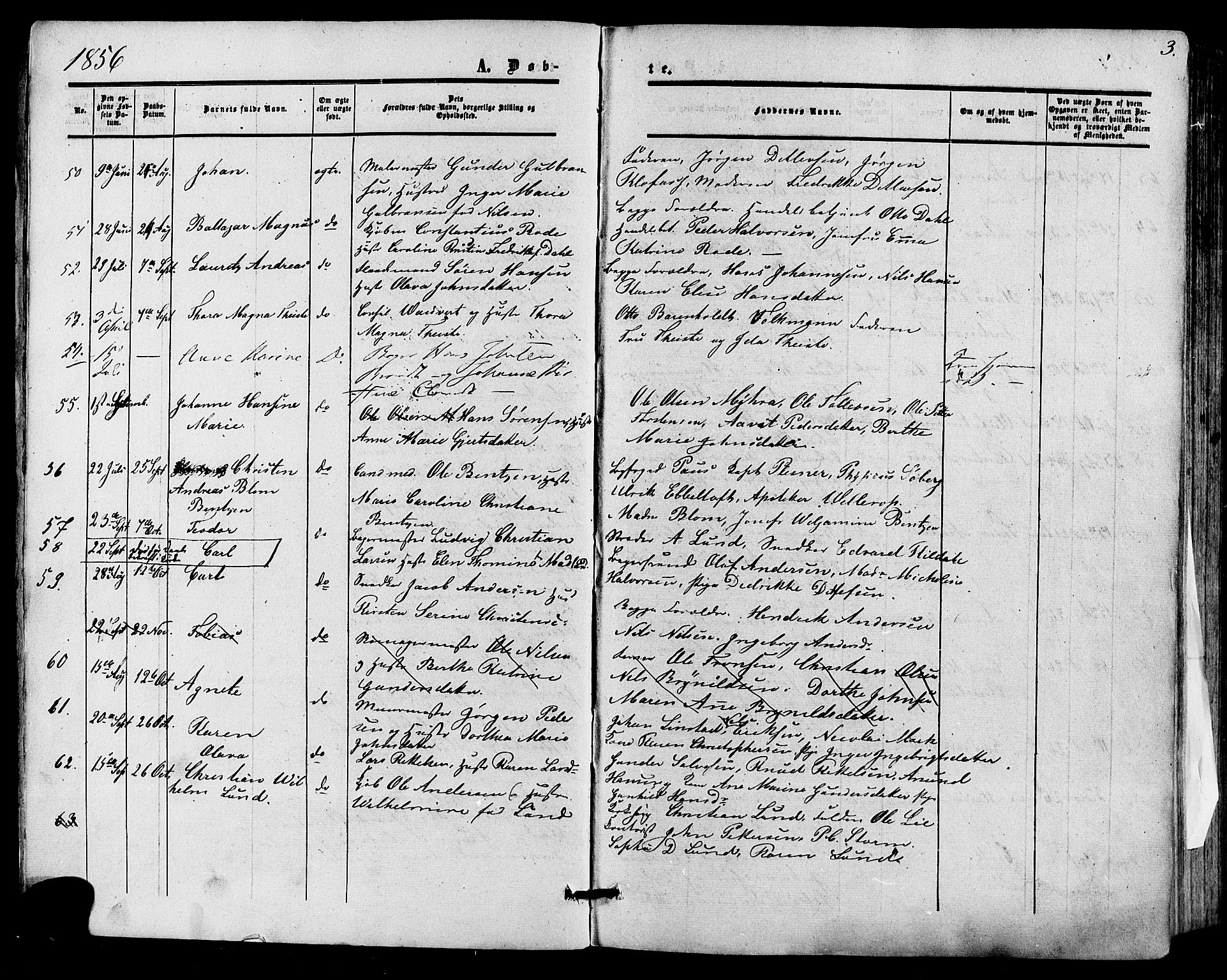 Skien kirkebøker, SAKO/A-302/F/Fa/L0007: Parish register (official) no. 7, 1856-1865, p. 3