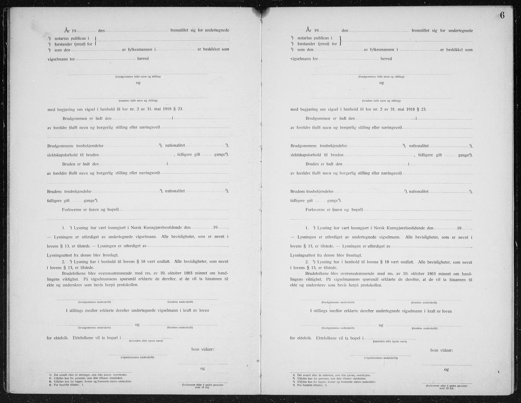Målselv sokneprestembete, SATØ/S-1311/I/Ie/L0046: Marriage register (dissenter) no. 46, 1919-1942, p. 6