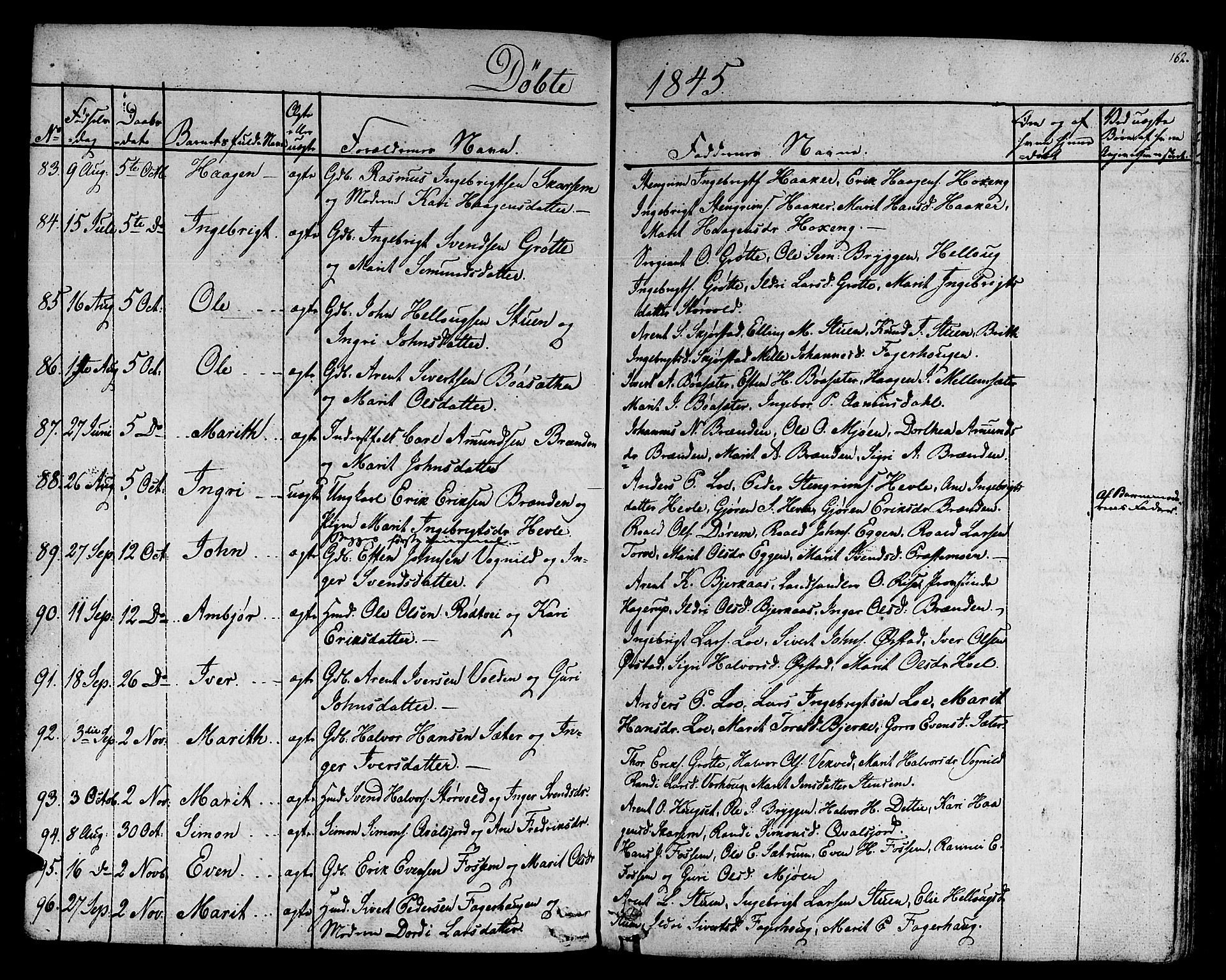 Ministerialprotokoller, klokkerbøker og fødselsregistre - Sør-Trøndelag, SAT/A-1456/678/L0897: Parish register (official) no. 678A06-07, 1821-1847, p. 162