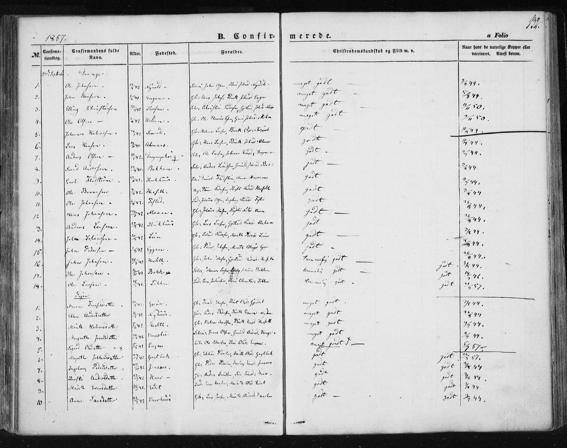 Ministerialprotokoller, klokkerbøker og fødselsregistre - Sør-Trøndelag, SAT/A-1456/685/L0965: Parish register (official) no. 685A06 /3, 1846-1859, p. 132