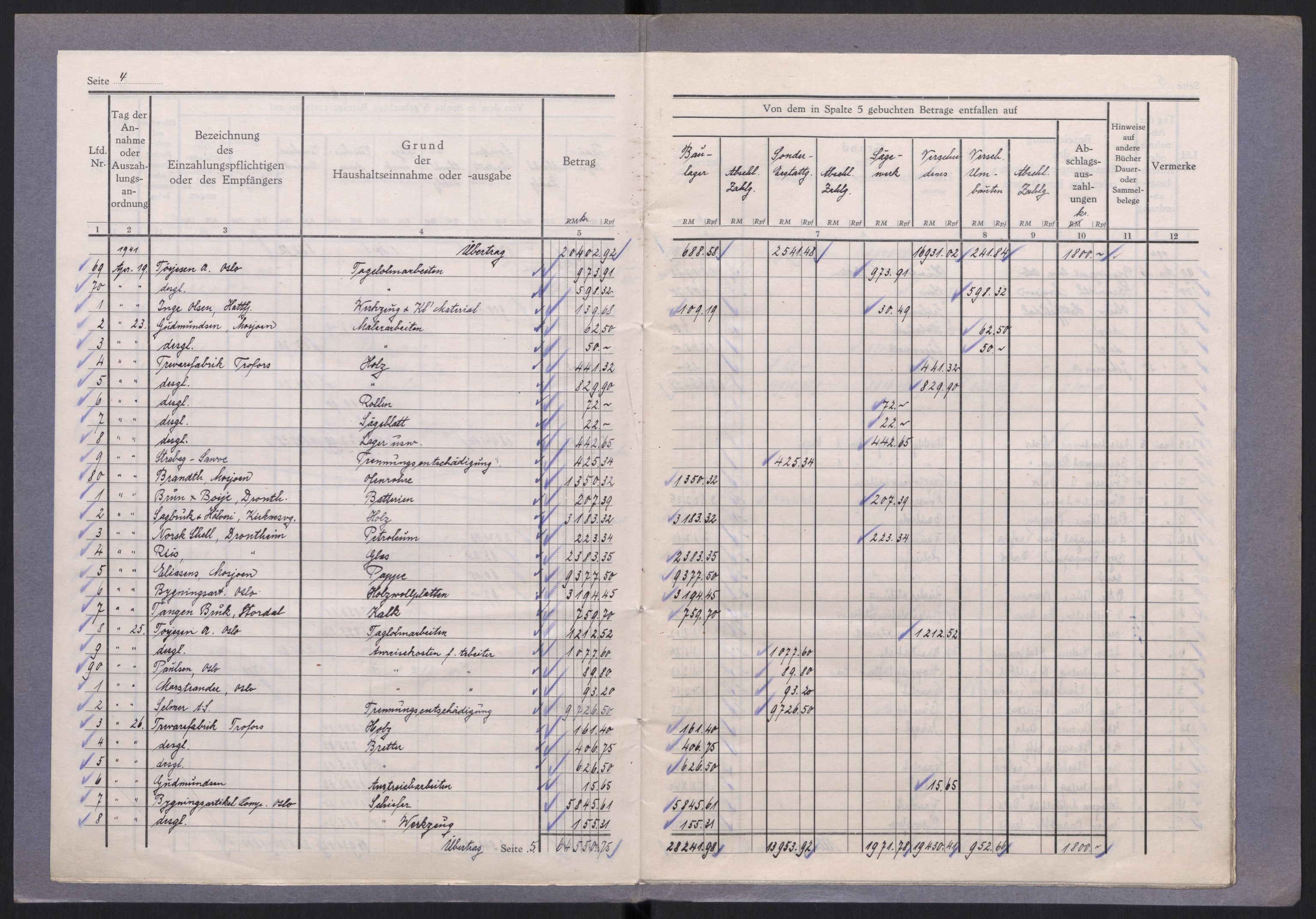 Tyske arkiver, Organisation Todt (OT), Einsatzgruppe Wiking, AV/RA-RAFA-2188/2/E/Ea/L0005: Byggeprosjekt i Hattfjelldal, 1940-1942, p. 249