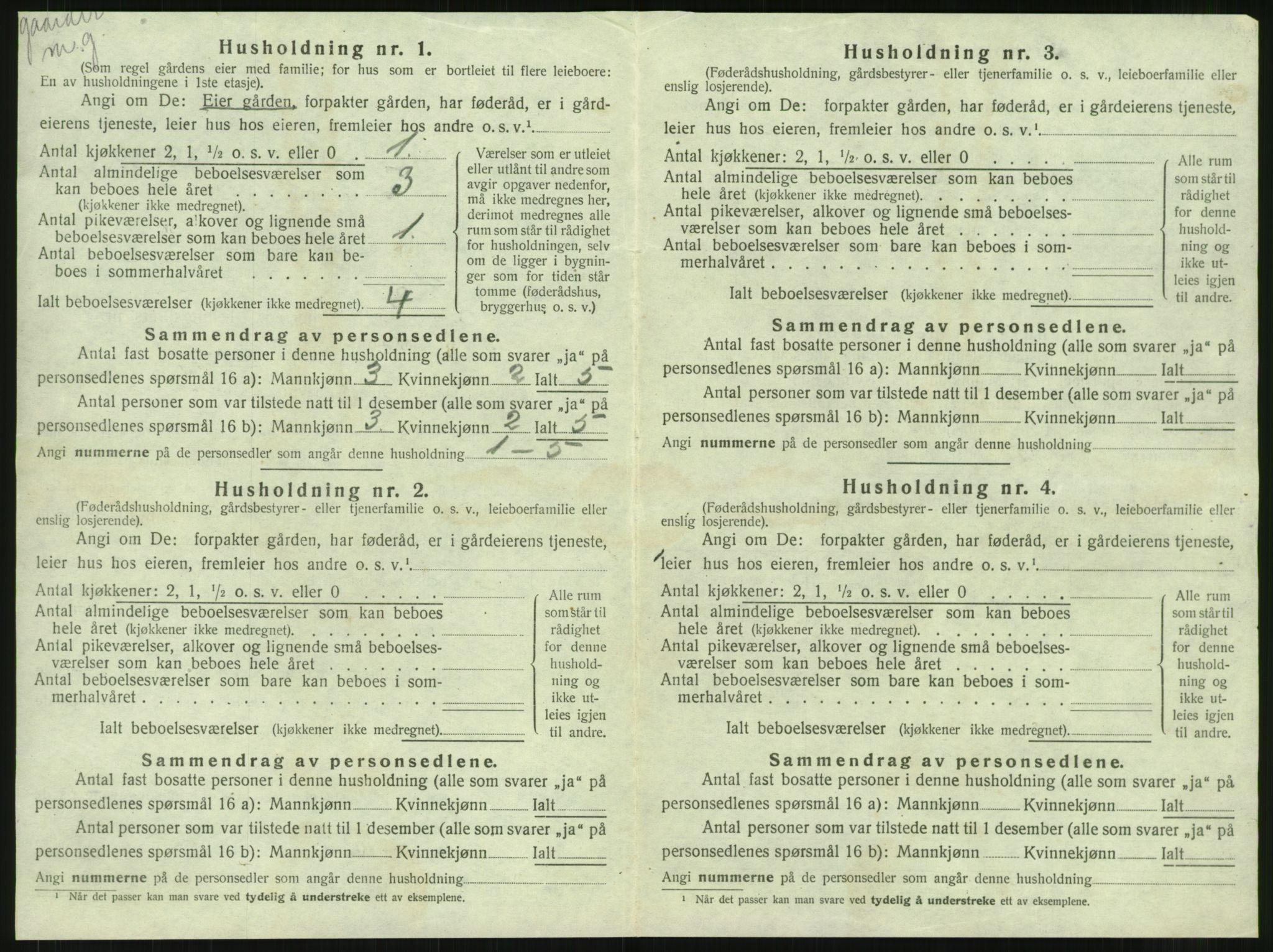 SAT, 1920 census for Gravvik, 1920, p. 21