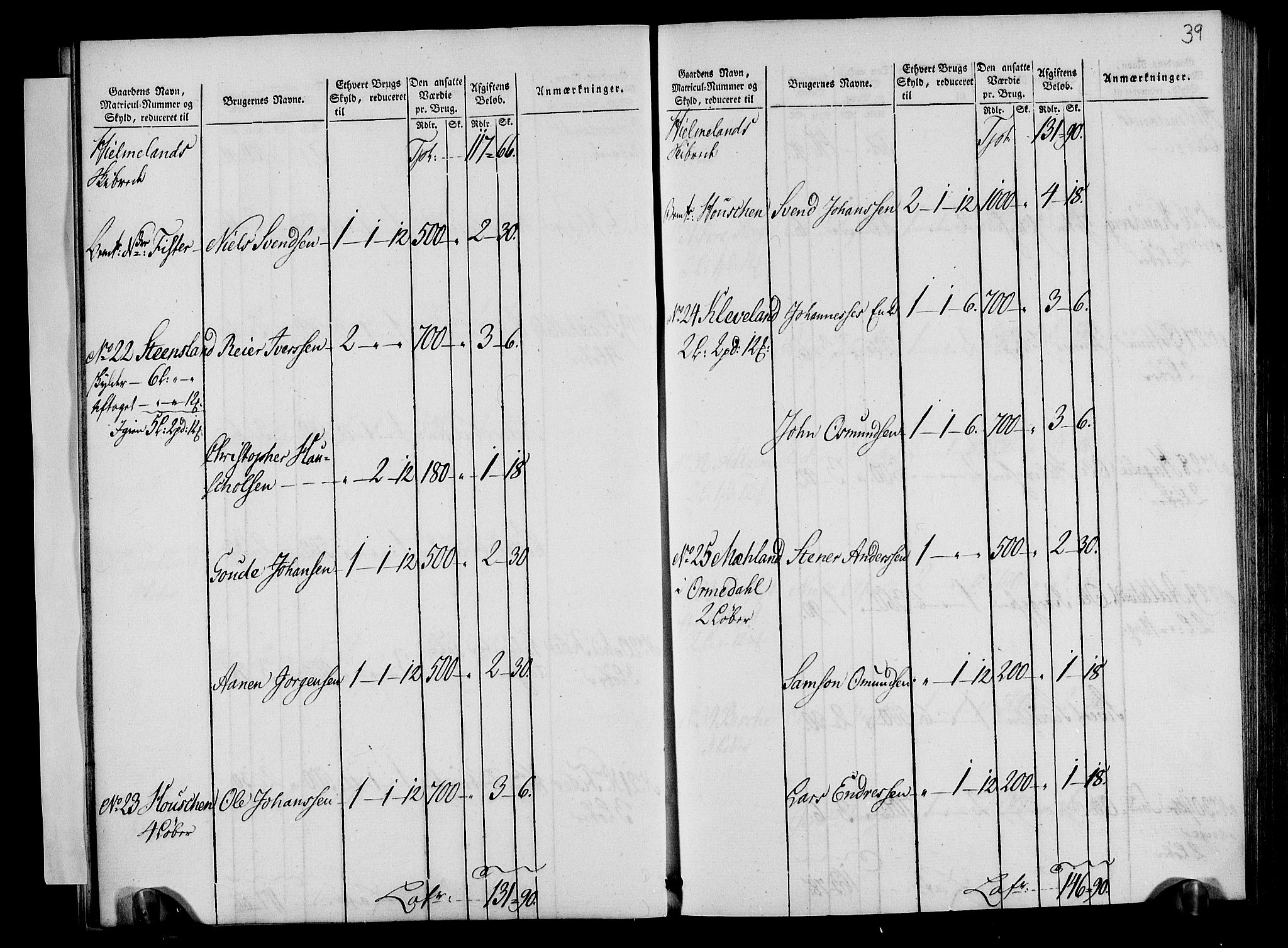 Rentekammeret inntil 1814, Realistisk ordnet avdeling, AV/RA-EA-4070/N/Ne/Nea/L0105: Ryfylke fogderi. Oppebørselsregister, 1803-1804, p. 23