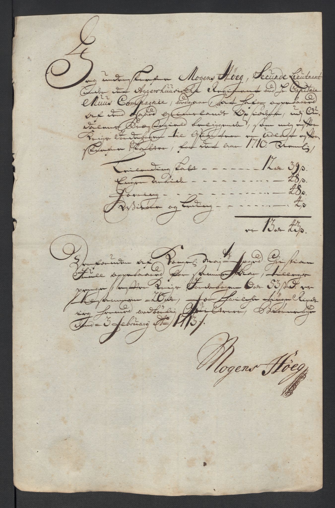 Rentekammeret inntil 1814, Reviderte regnskaper, Fogderegnskap, AV/RA-EA-4092/R13/L0847: Fogderegnskap Solør, Odal og Østerdal, 1710, p. 295