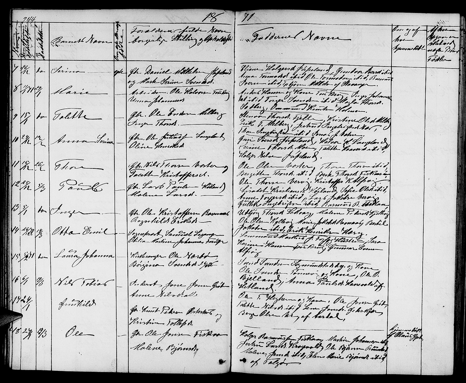 Strand sokneprestkontor, SAST/A-101828/H/Ha/Hab/L0003: Parish register (copy) no. B 3, 1855-1881, p. 244