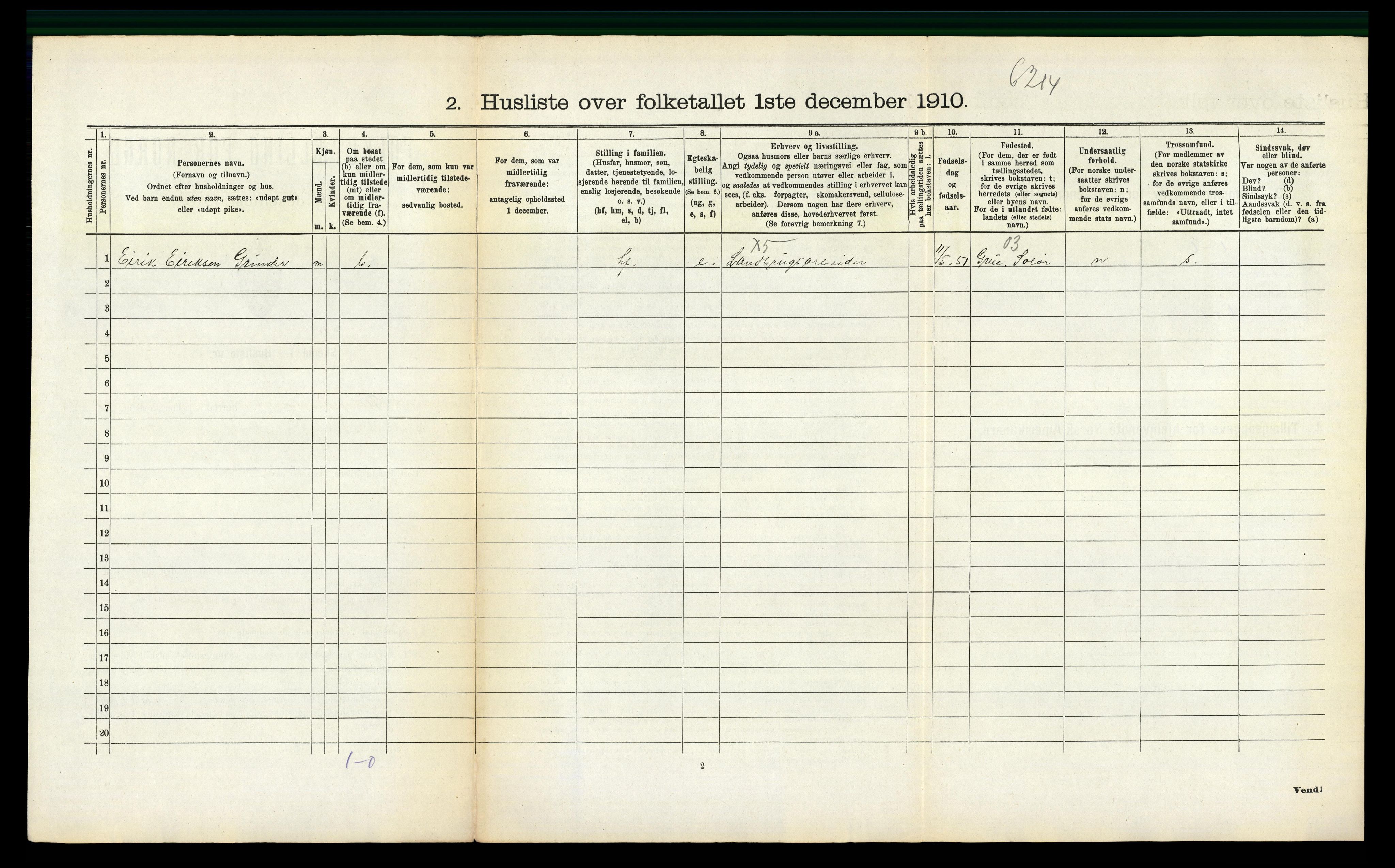 RA, 1910 census for Ullensvang, 1910, p. 1724