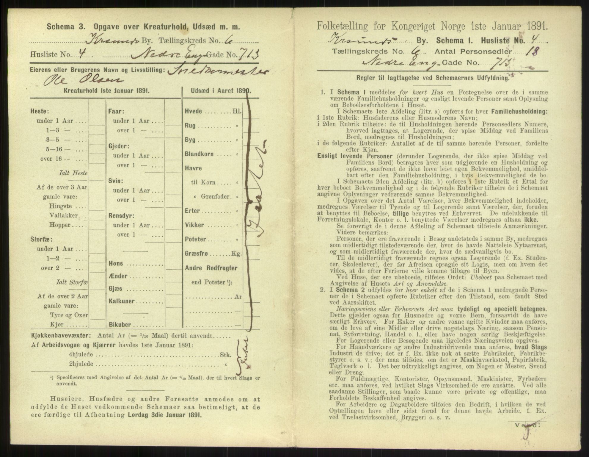 RA, 1891 census for 1503 Kristiansund, 1891, p. 542