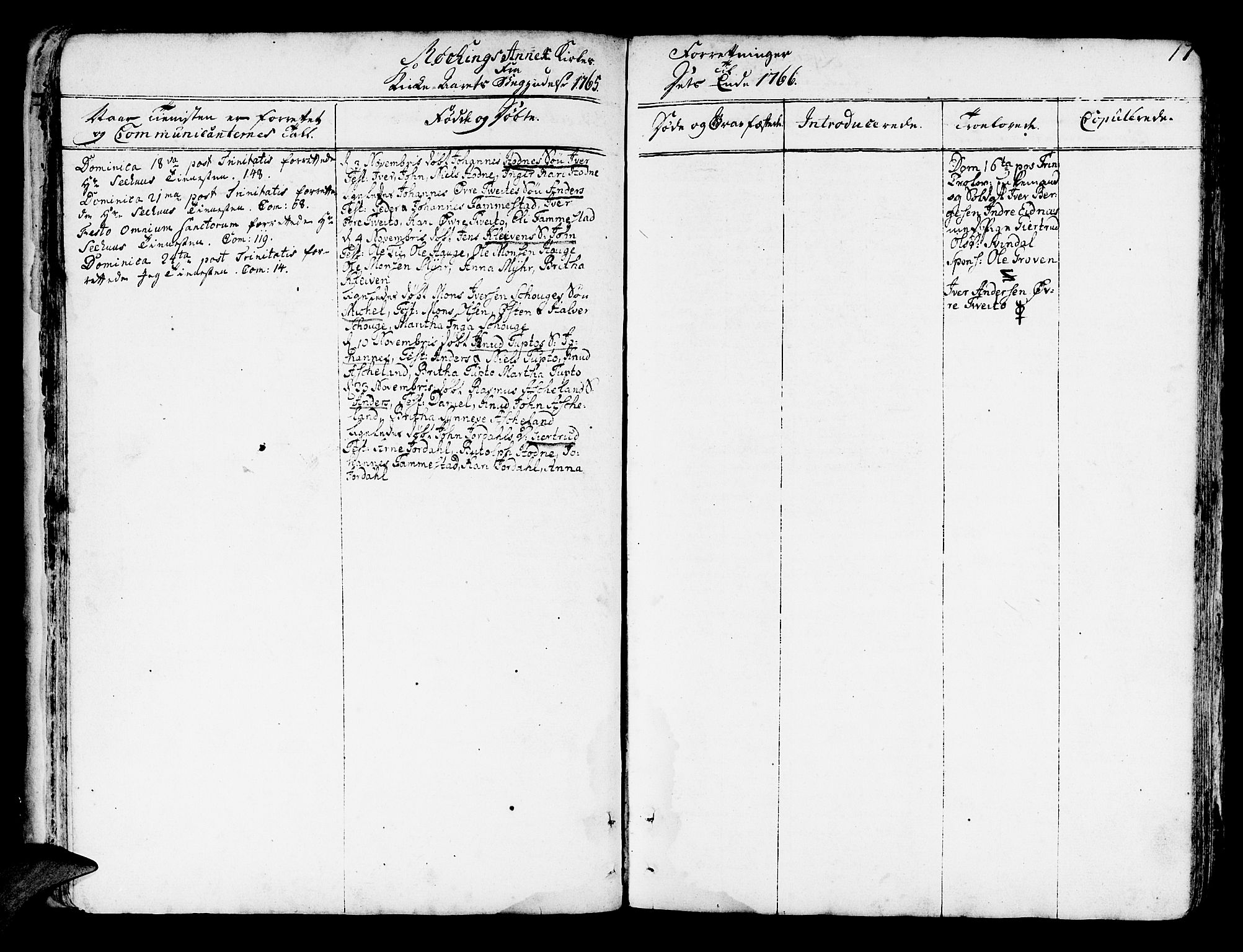 Lindås Sokneprestembete, AV/SAB-A-76701/H/Haa/Haaa/L0004: Parish register (official) no. A 4, 1764-1791, p. 17