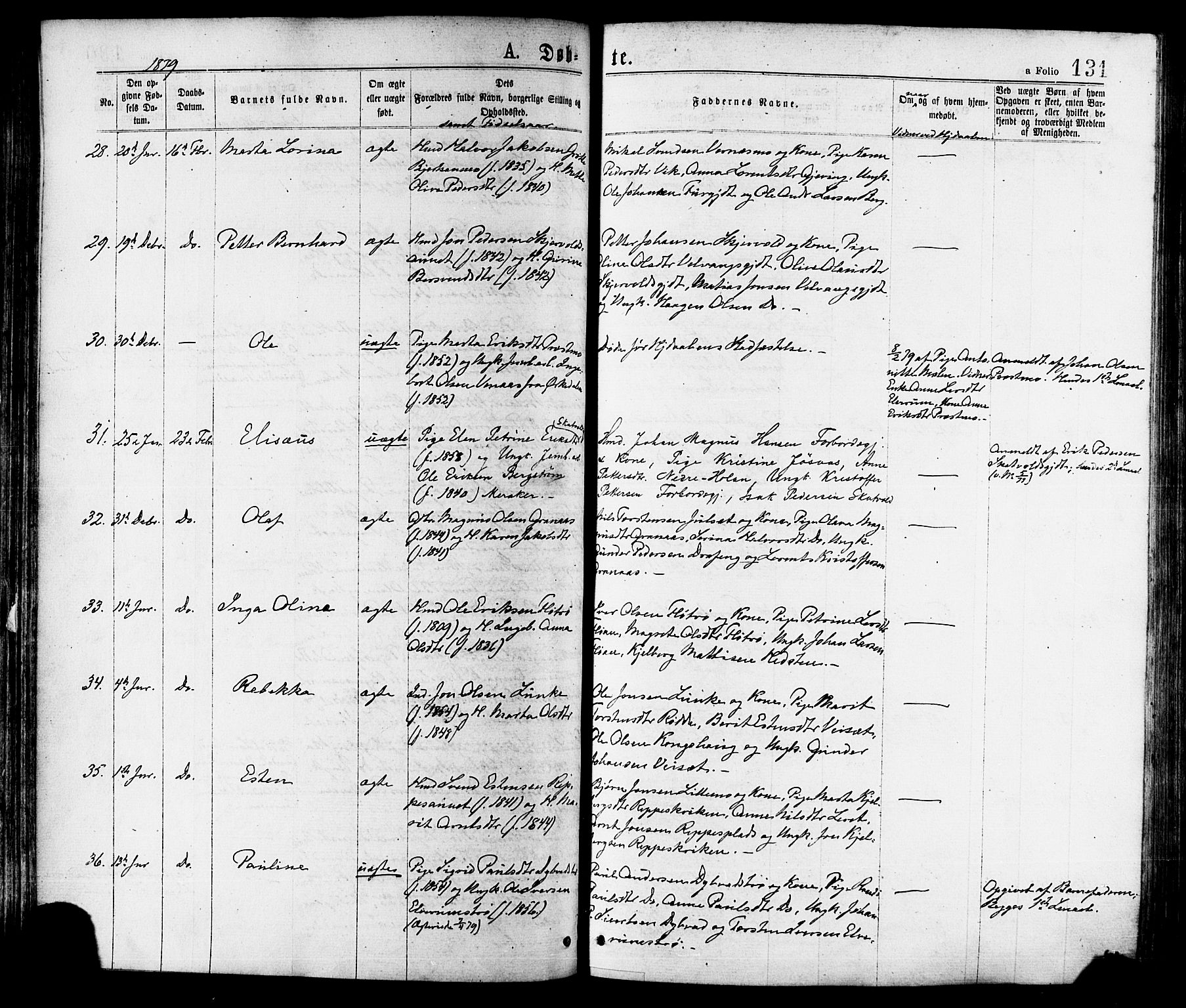 Ministerialprotokoller, klokkerbøker og fødselsregistre - Nord-Trøndelag, AV/SAT-A-1458/709/L0076: Parish register (official) no. 709A16, 1871-1879, p. 131