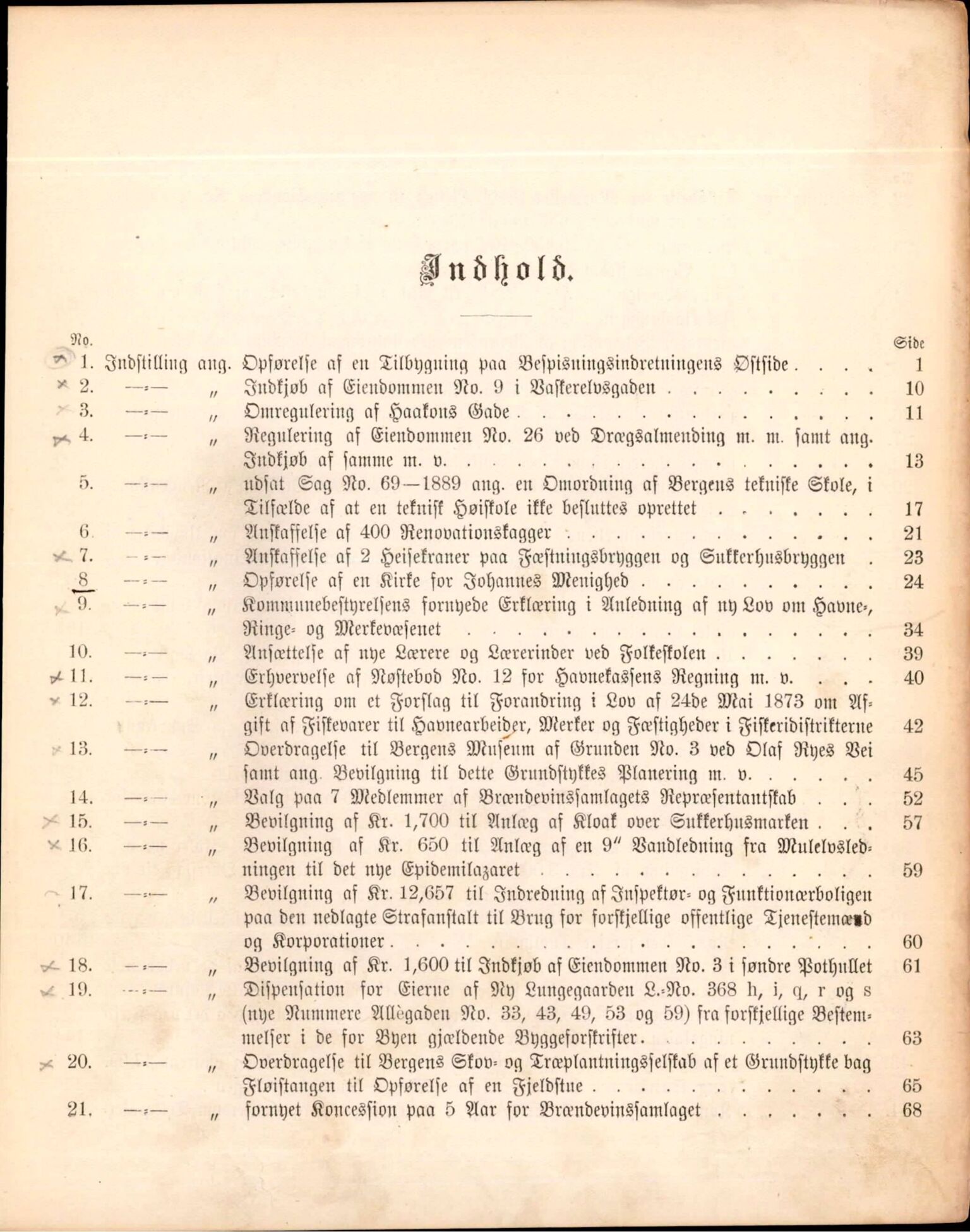 Bergen kommune. Formannskapet, BBA/A-0003/Ad/L0045: Bergens Kommuneforhandlinger, 1890