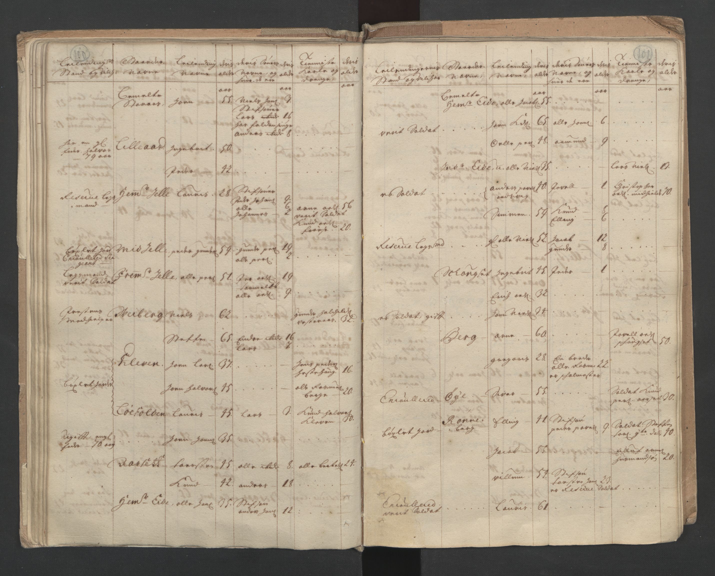 RA, Census (manntall) 1701, no. 10: Sunnmøre fogderi, 1701, p. 100-101