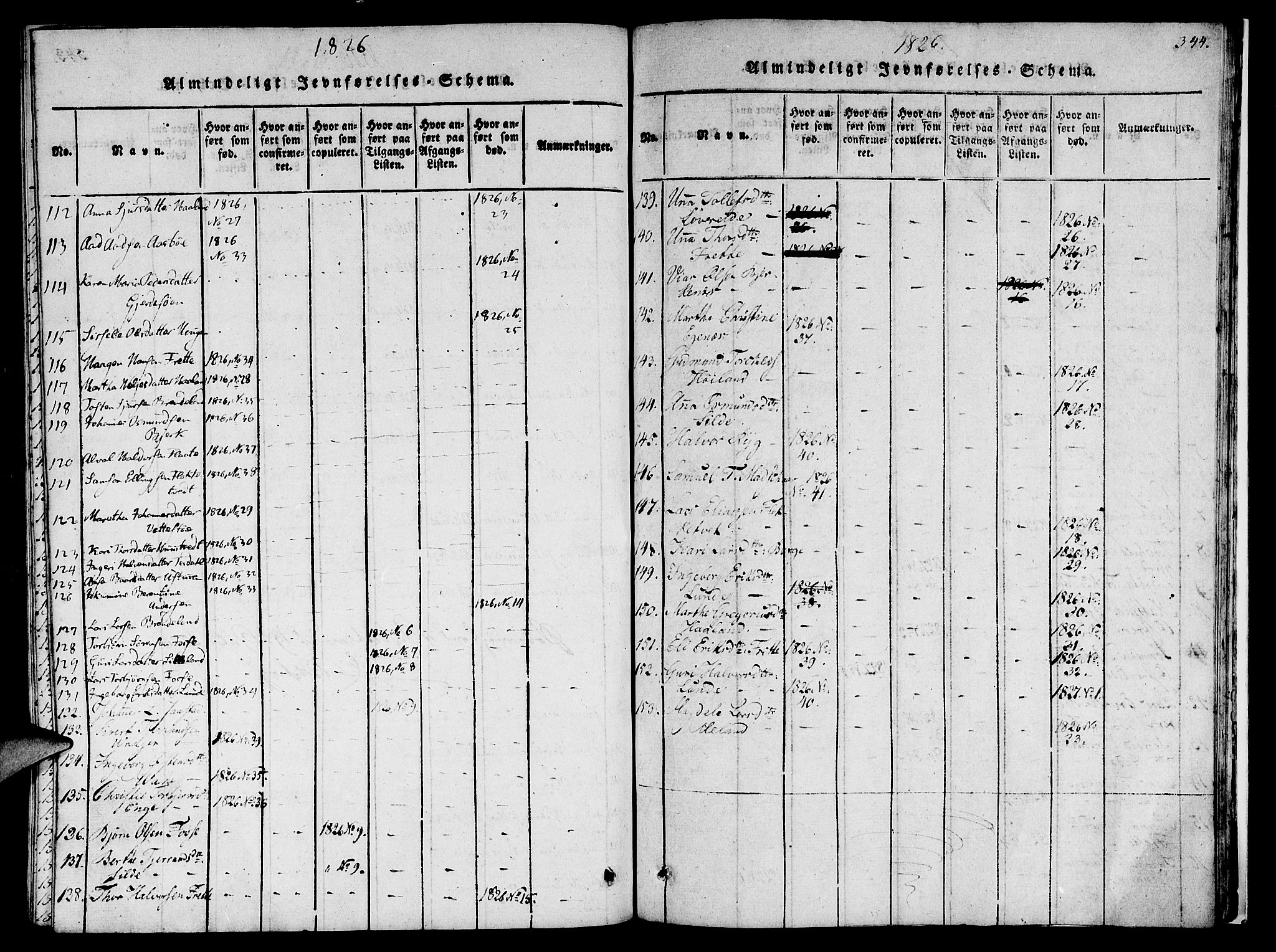 Etne sokneprestembete, AV/SAB-A-75001/H/Haa: Parish register (official) no. A 6, 1815-1831, p. 344