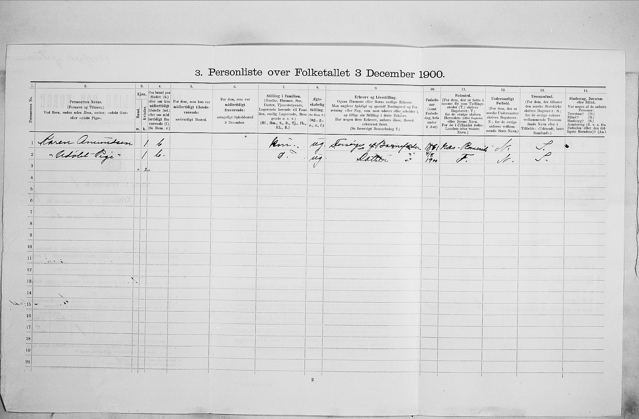 SAO, 1900 census for Kristiania, 1900, p. 59340
