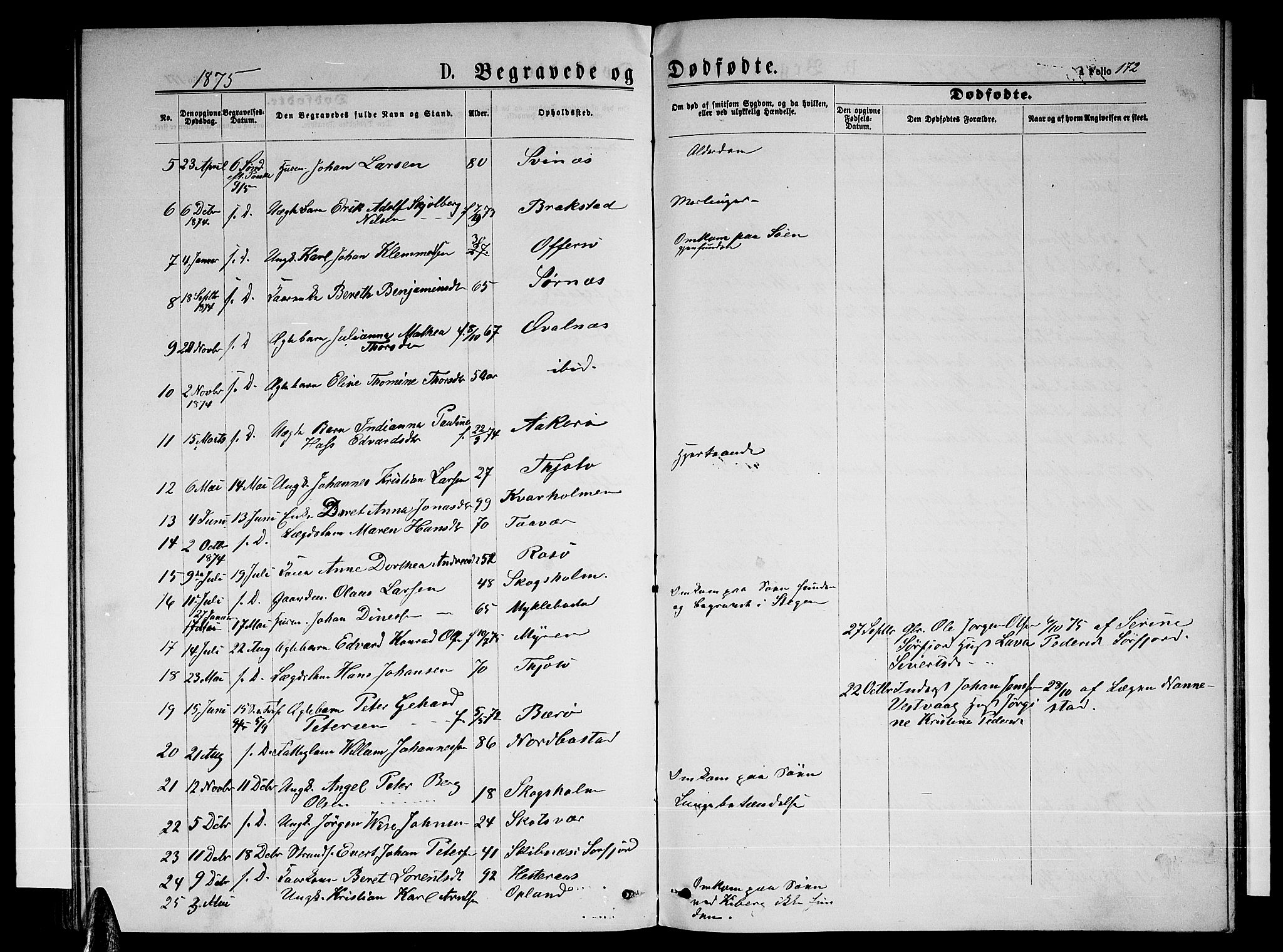 Ministerialprotokoller, klokkerbøker og fødselsregistre - Nordland, AV/SAT-A-1459/817/L0267: Parish register (copy) no. 817C02, 1870-1883, p. 172