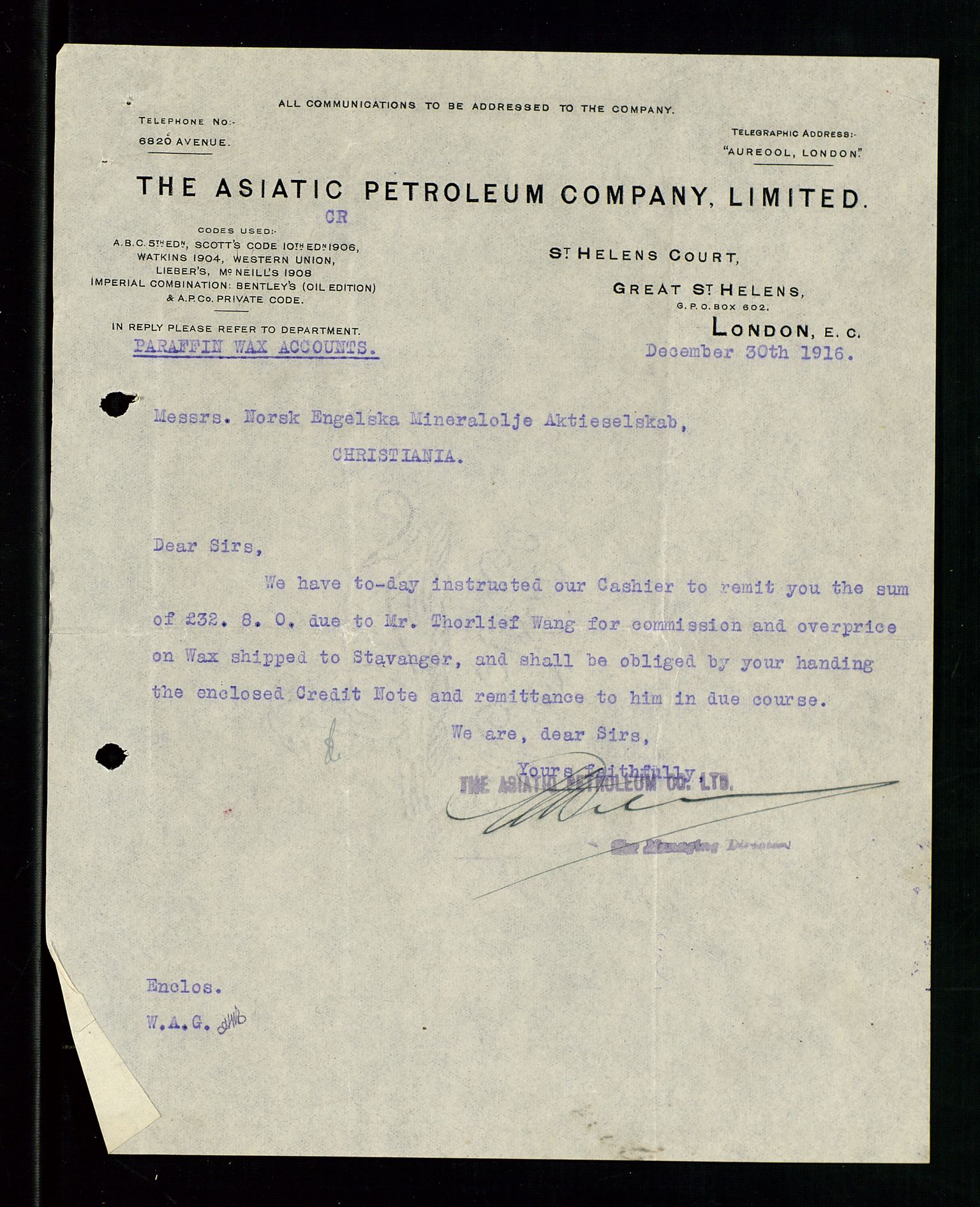 Pa 1521 - A/S Norske Shell, SAST/A-101915/E/Ea/Eaa/L0001: Sjefskorrespondanse, 1917, p. 638