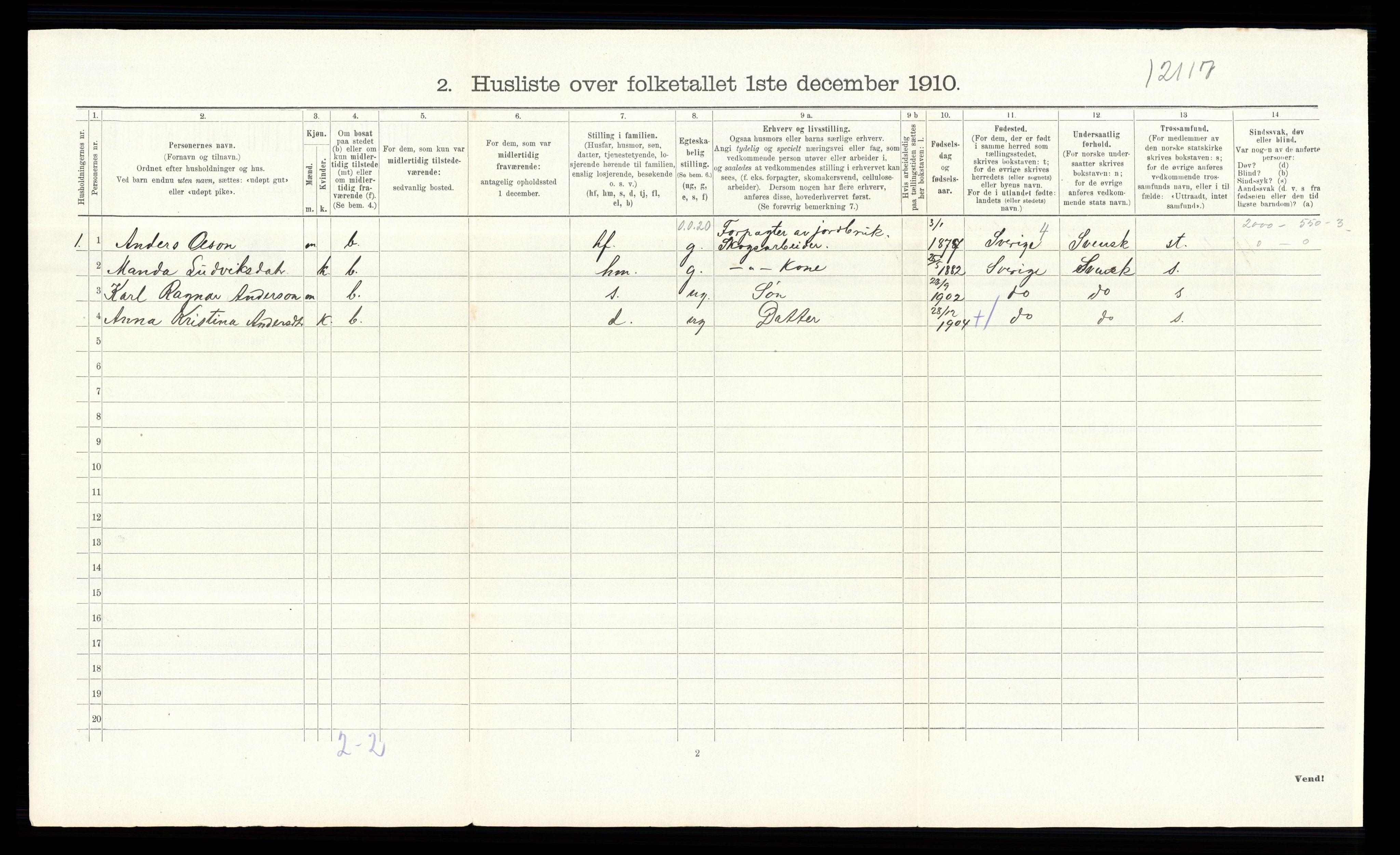 RA, 1910 census for Eidskog, 1910, p. 165