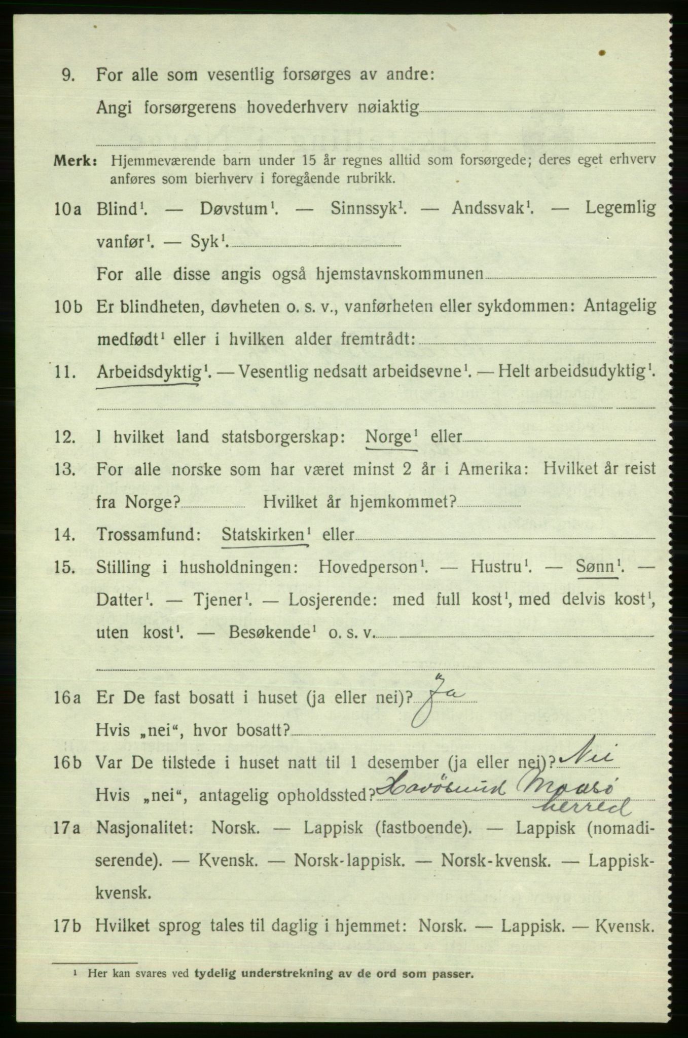 SATØ, 1920 census for Vardø rural district, 1920, p. 2639