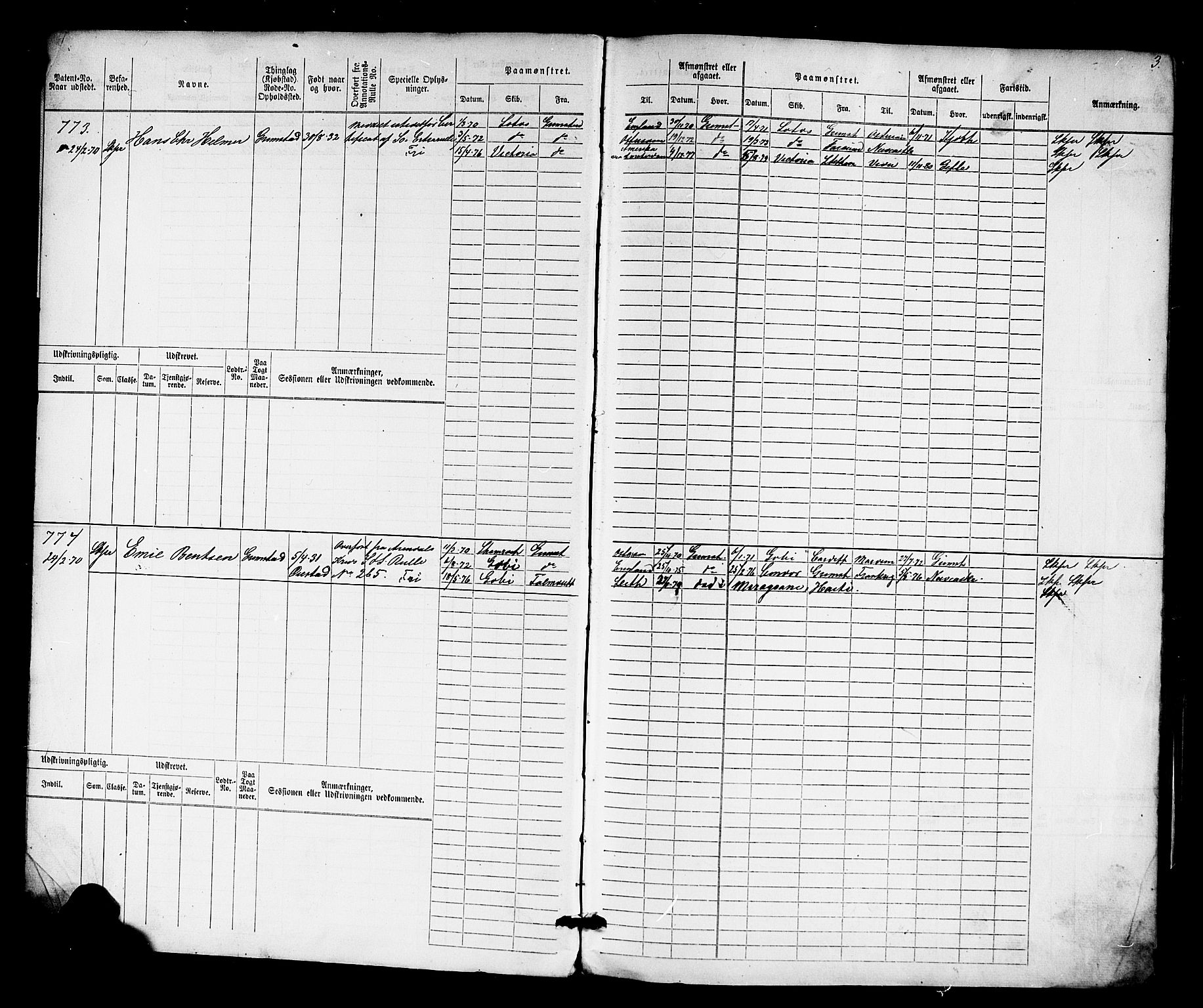 Grimstad mønstringskrets, AV/SAK-2031-0013/F/Fb/L0010: Hovedrulle nr 769-1528, V-23, 1870-1877, p. 4