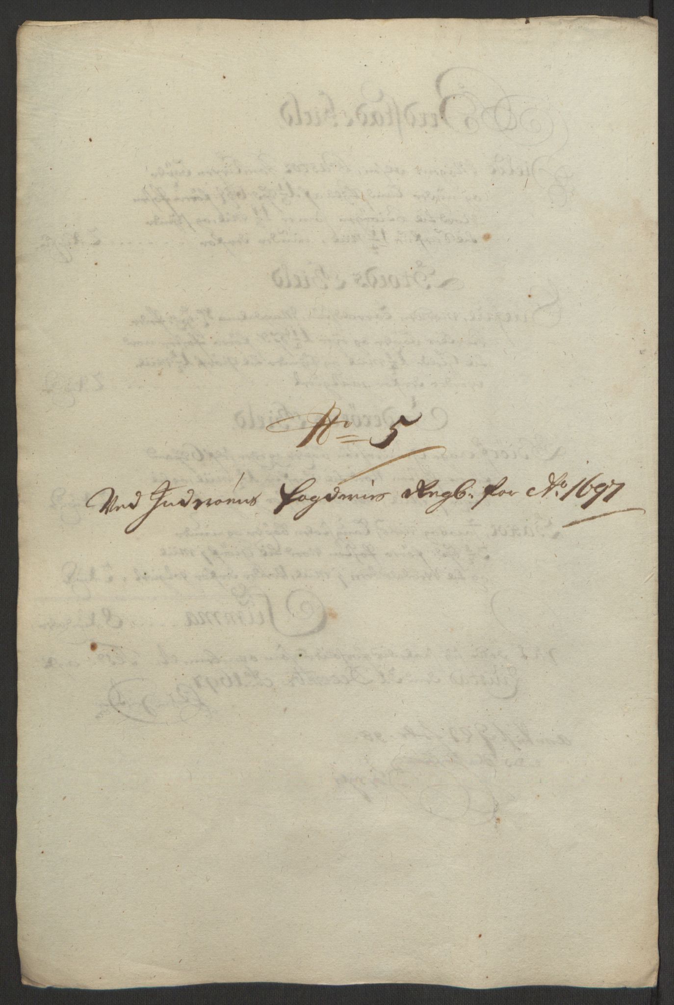Rentekammeret inntil 1814, Reviderte regnskaper, Fogderegnskap, RA/EA-4092/R63/L4309: Fogderegnskap Inderøy, 1695-1697, p. 526