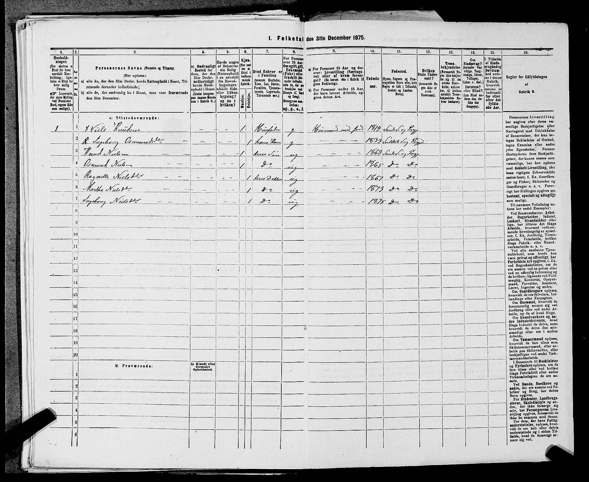 SAST, 1875 census for 1136P Sand, 1875, p. 324