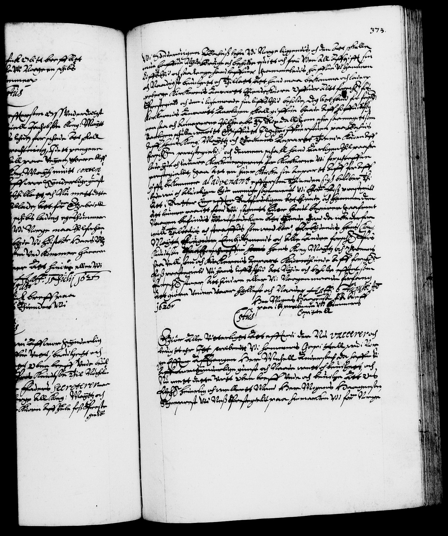 Danske Kanselli 1572-1799, AV/RA-EA-3023/F/Fc/Fca/Fcaa/L0004: Norske registre (mikrofilm), 1617-1630, p. 373a