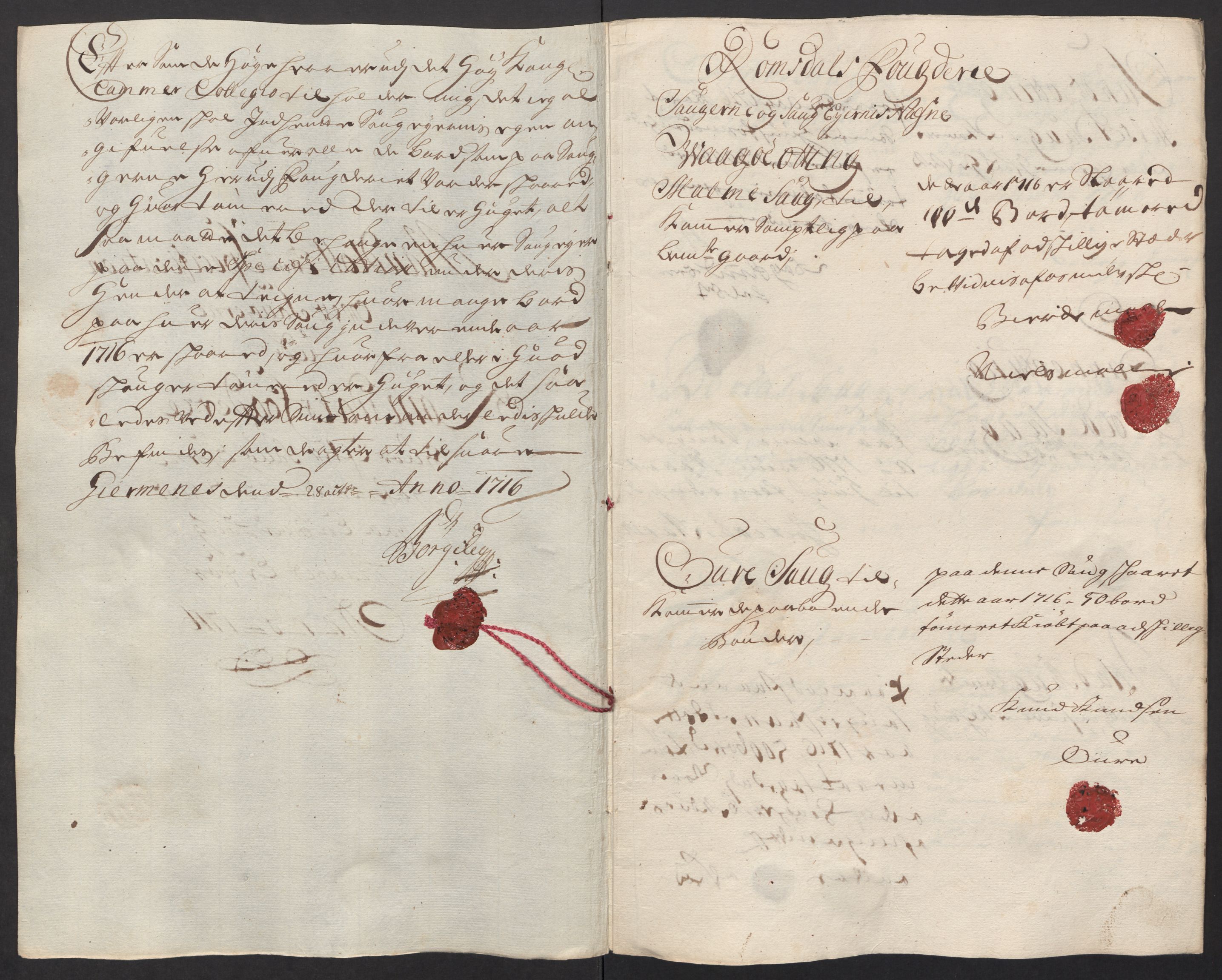 Rentekammeret inntil 1814, Reviderte regnskaper, Fogderegnskap, RA/EA-4092/R55/L3663: Fogderegnskap Romsdal, 1715-1716, p. 348