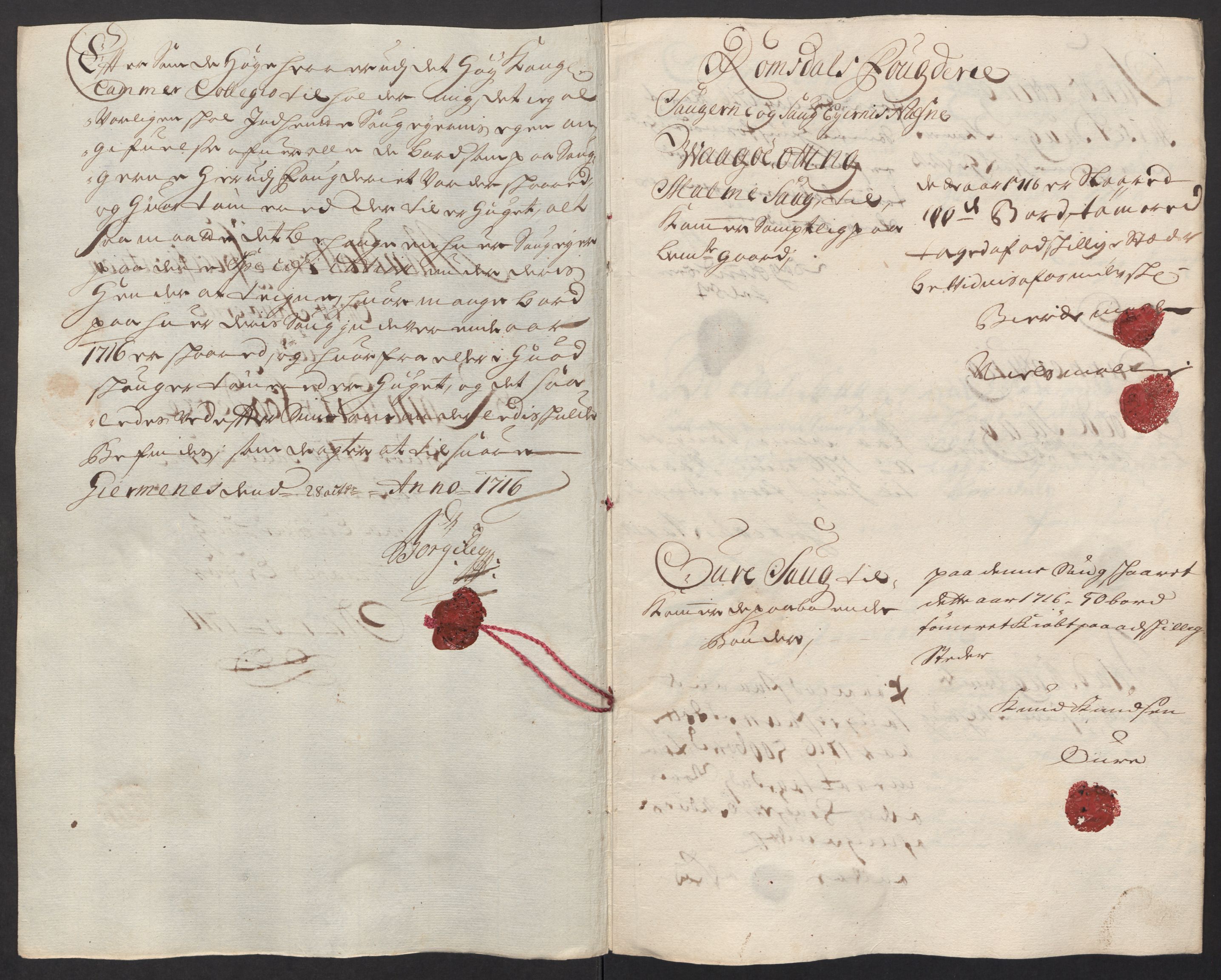 Rentekammeret inntil 1814, Reviderte regnskaper, Fogderegnskap, AV/RA-EA-4092/R55/L3663: Fogderegnskap Romsdal, 1715-1716, p. 348