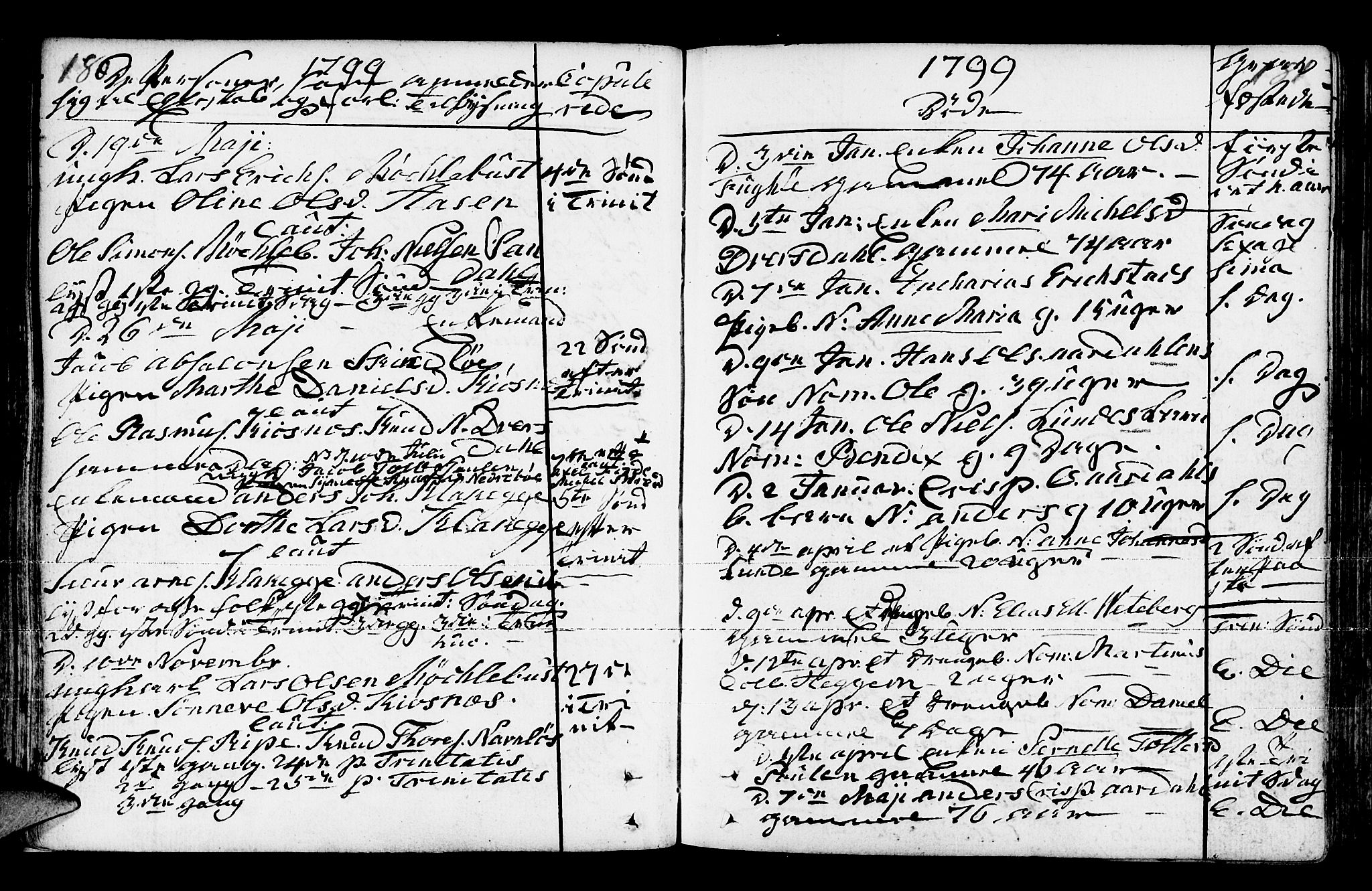 Jølster sokneprestembete, AV/SAB-A-80701/H/Haa/Haaa/L0006: Parish register (official) no. A 6, 1790-1821, p. 180-181