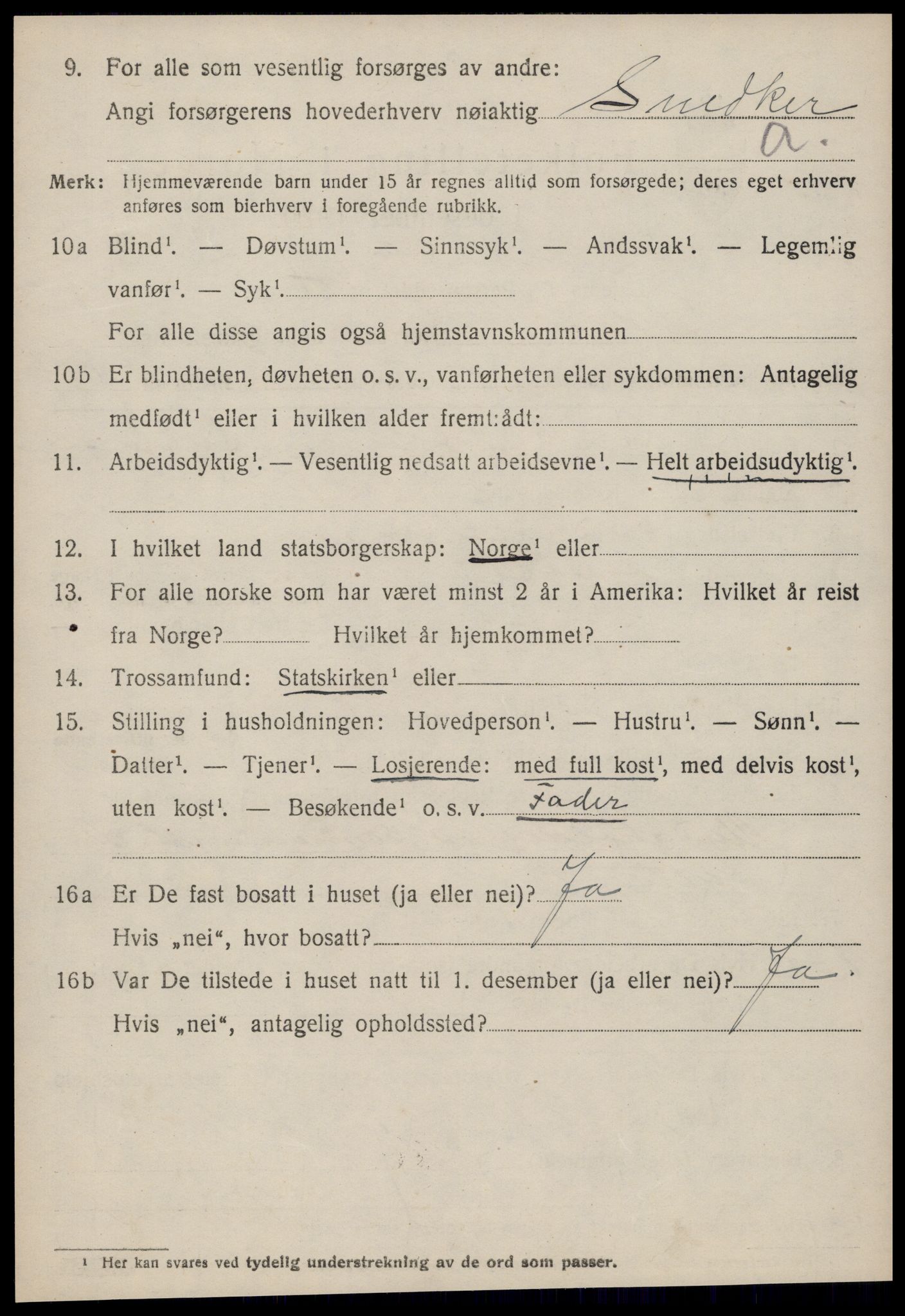 SAT, 1920 census for Bolsøy, 1920, p. 1626