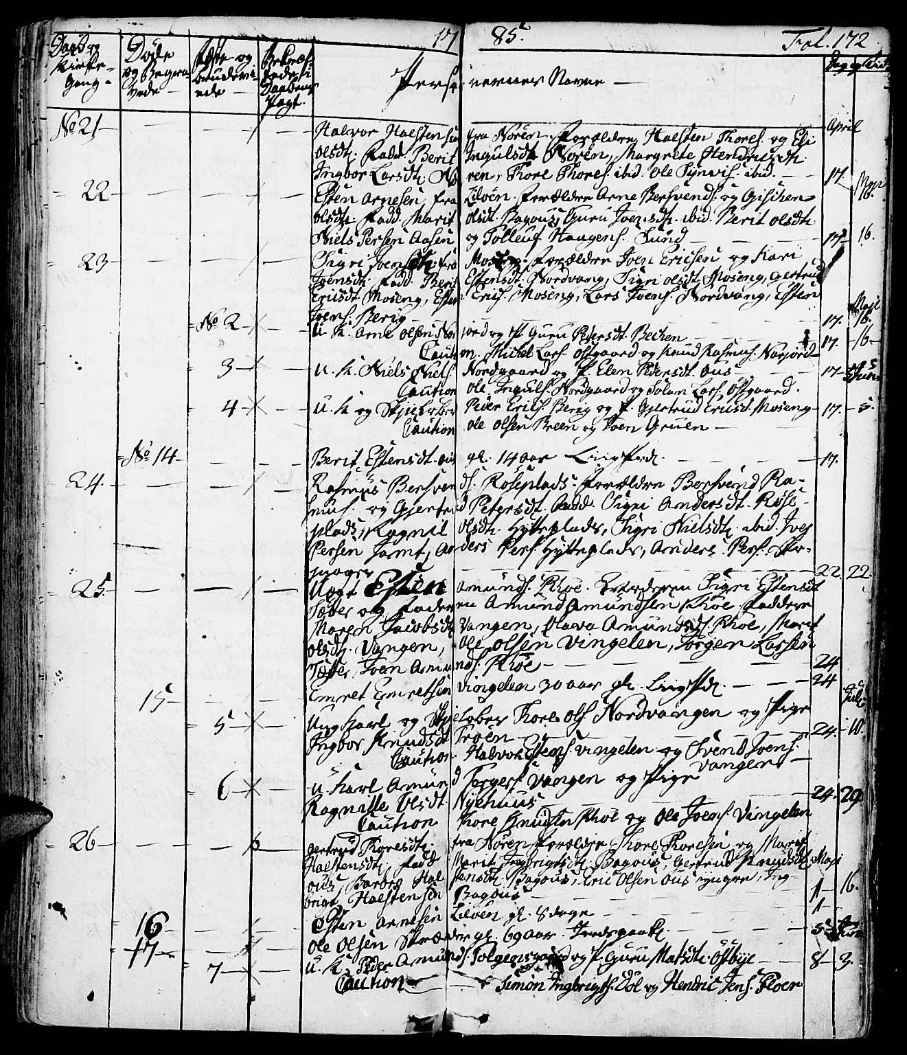 Tolga prestekontor, AV/SAH-PREST-062/K/L0002: Parish register (official) no. 2, 1768-1786, p. 172