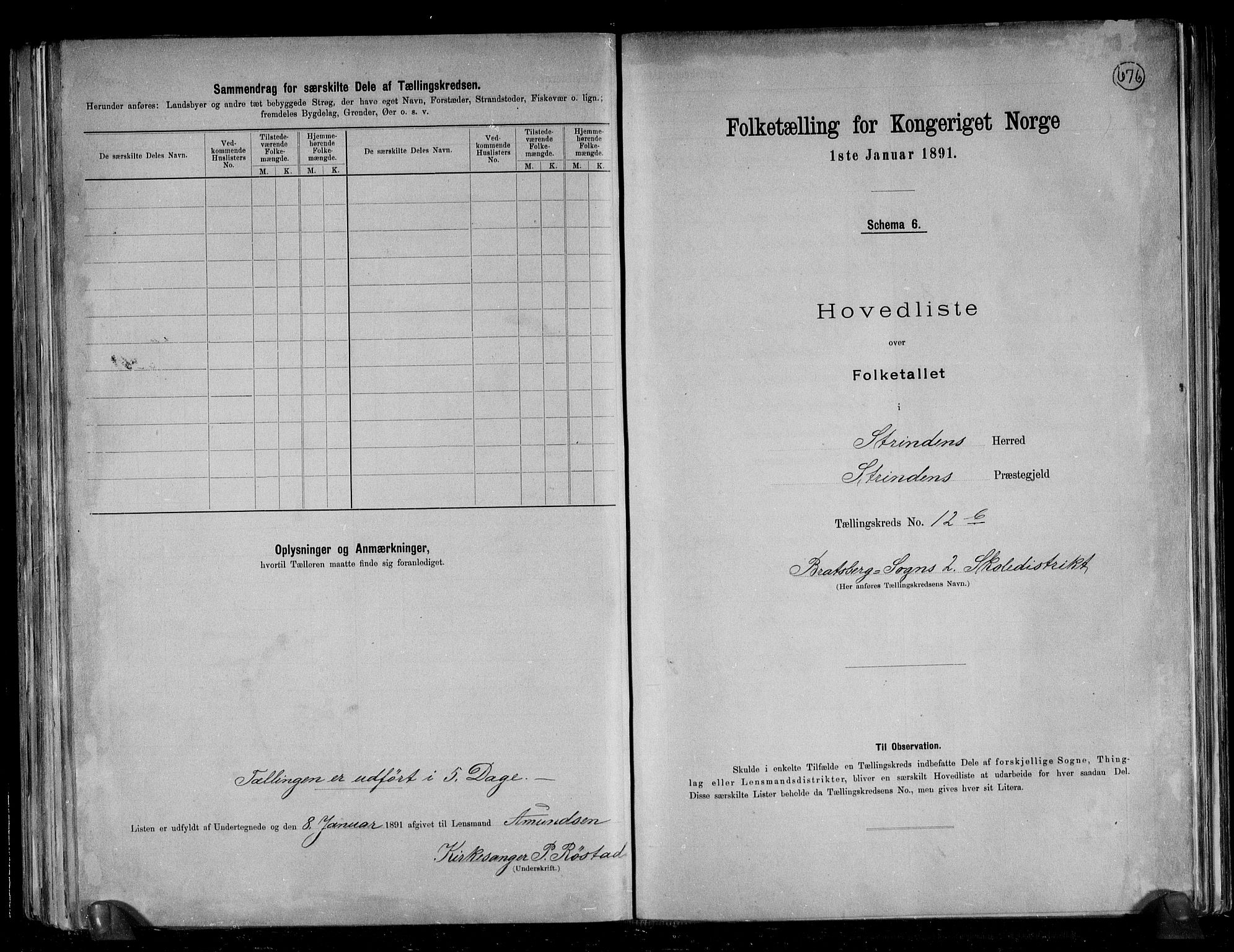 RA, 1891 census for 1660 Strinda, 1891, p. 38