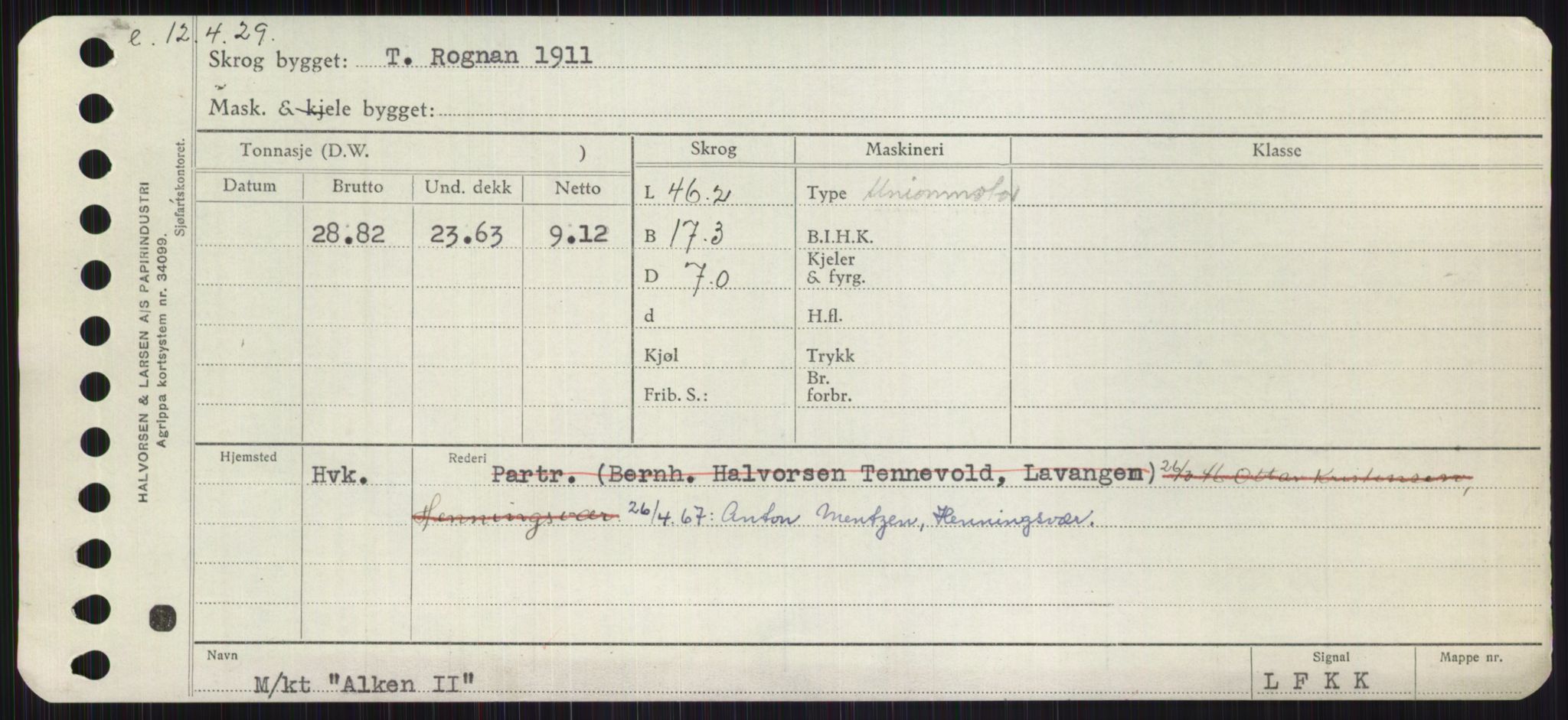 Sjøfartsdirektoratet med forløpere, Skipsmålingen, RA/S-1627/H/Ha/L0001/0001: Fartøy, A-Eig / Fartøy A-Bjøn, p. 129