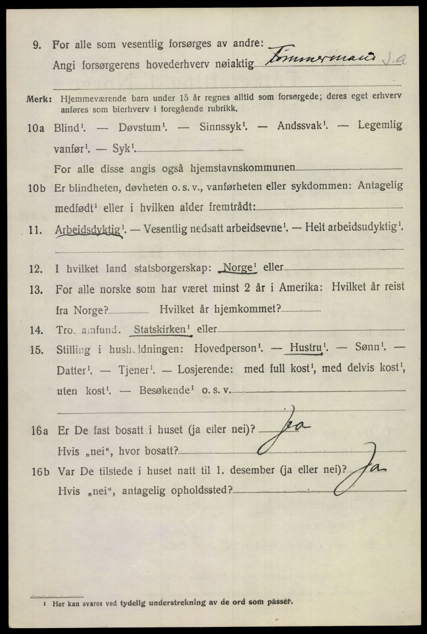 SAKO, 1920 census for Sigdal, 1920, p. 2001