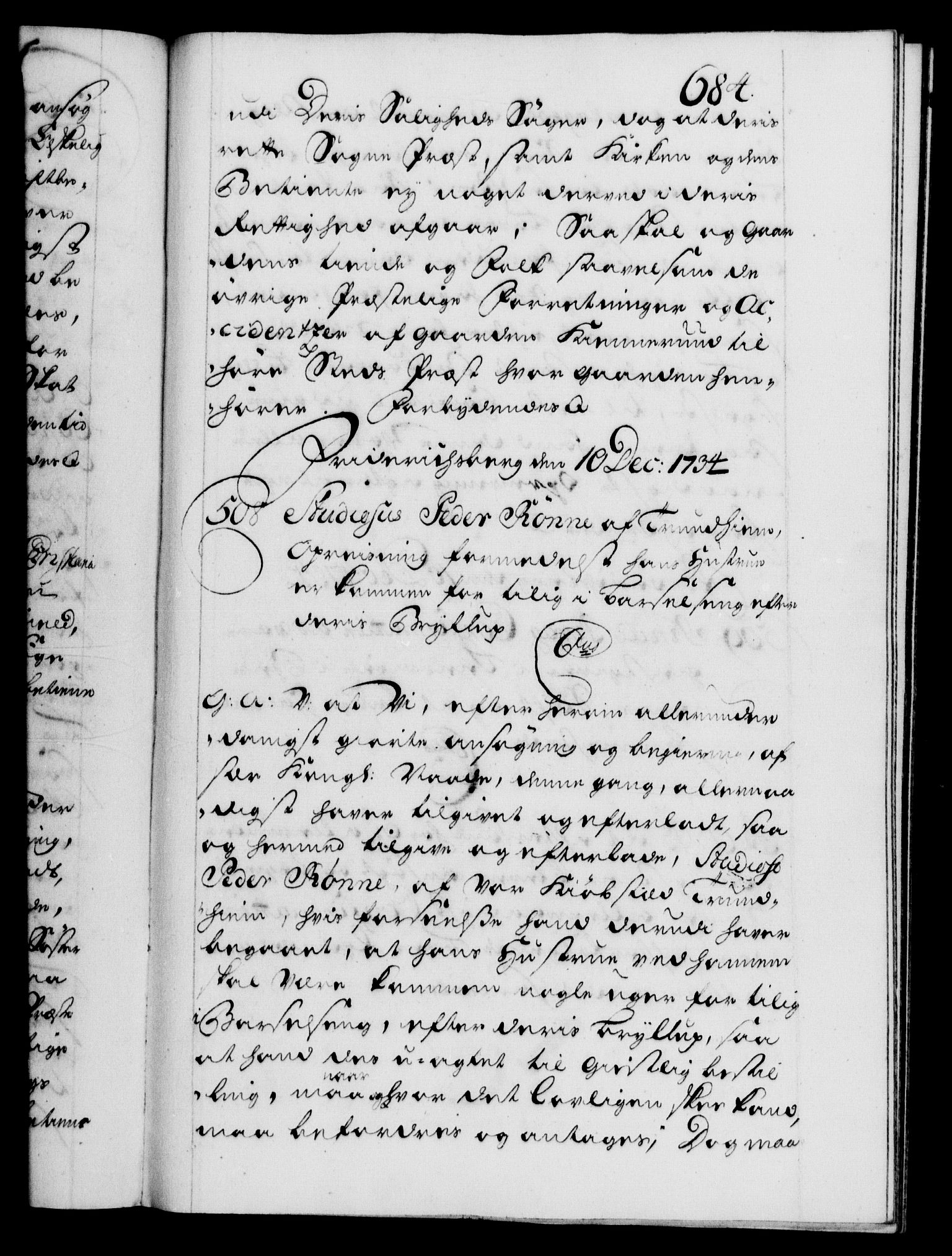 Danske Kanselli 1572-1799, AV/RA-EA-3023/F/Fc/Fca/Fcaa/L0028: Norske registre, 1733-1734, p. 684a