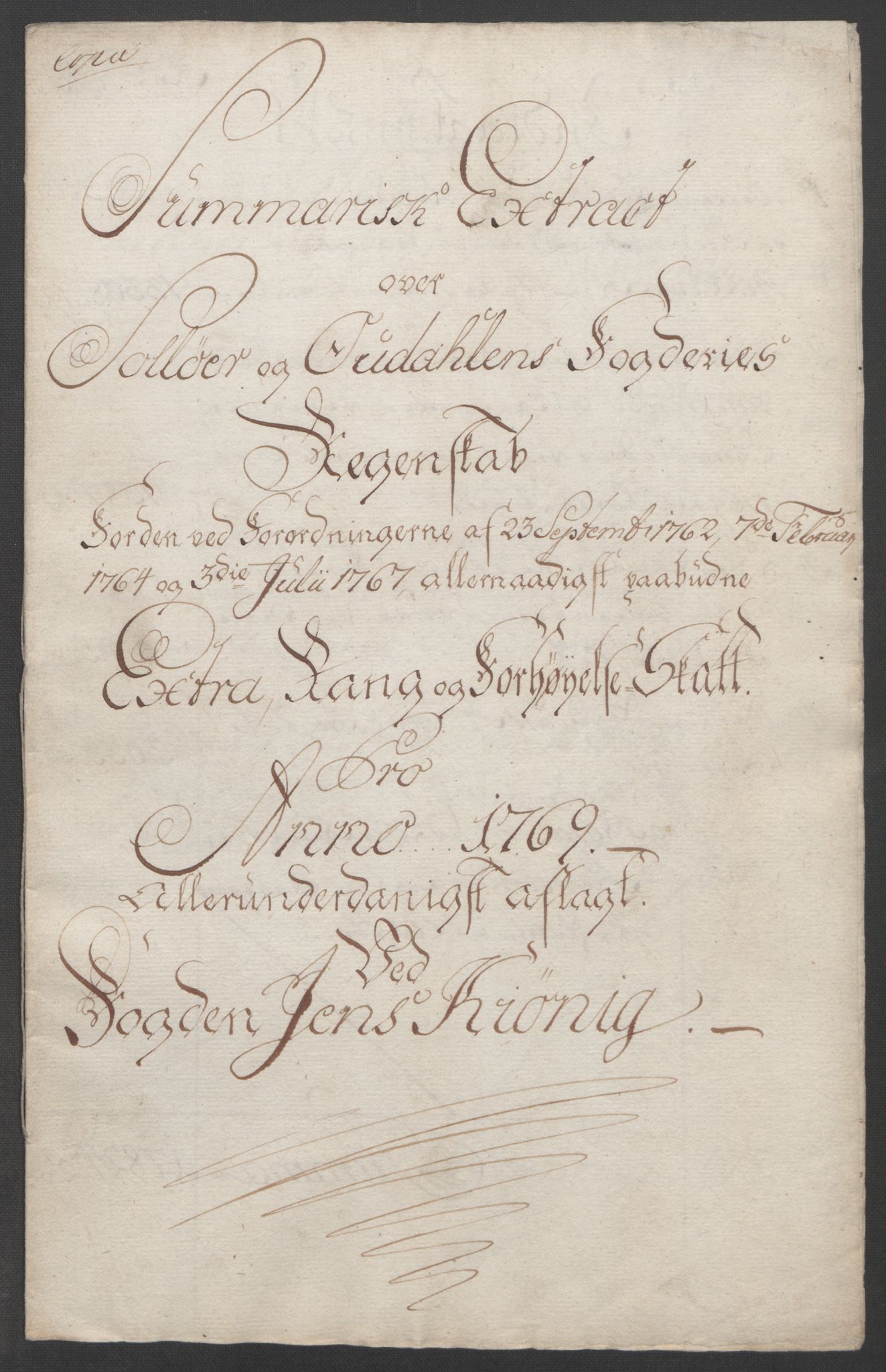 Rentekammeret inntil 1814, Reviderte regnskaper, Fogderegnskap, RA/EA-4092/R14/L0959: Ekstraskatten Solør og Odal, 1763-1770, p. 602