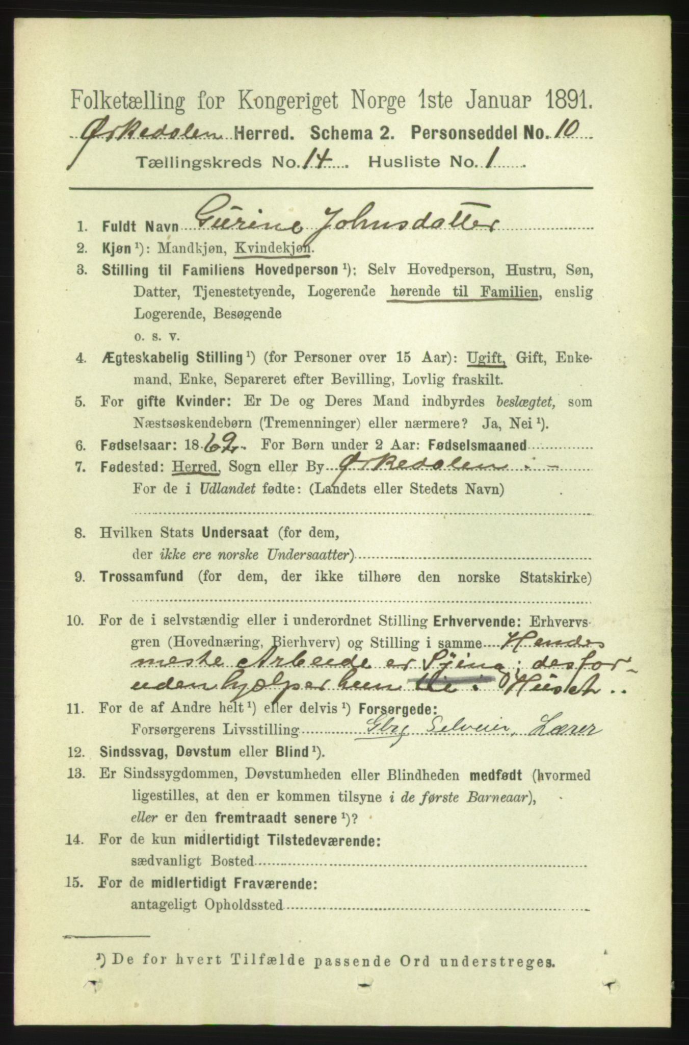 RA, 1891 census for 1638 Orkdal, 1891, p. 6559