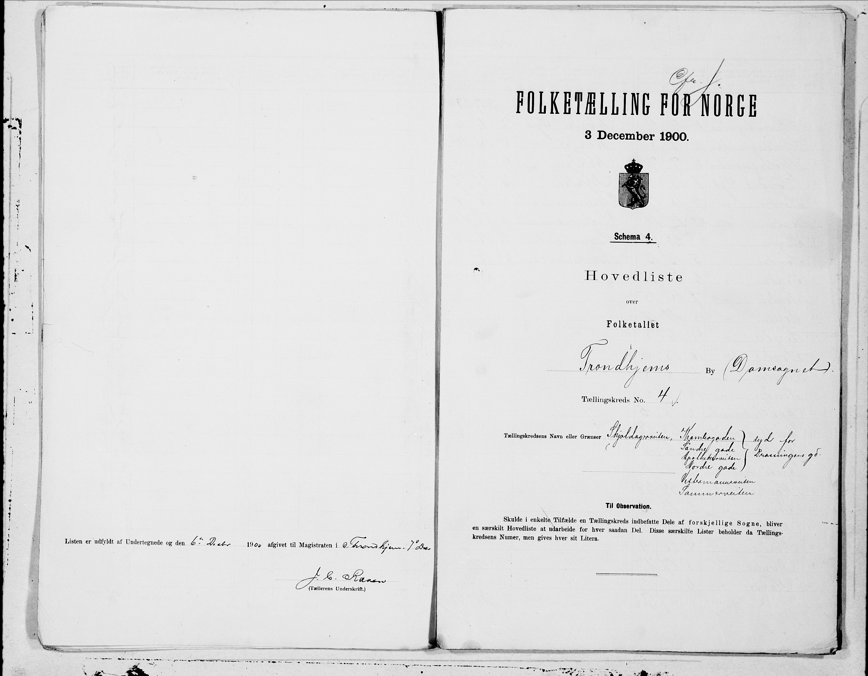 SAT, 1900 census for Trondheim, 1900, p. 7