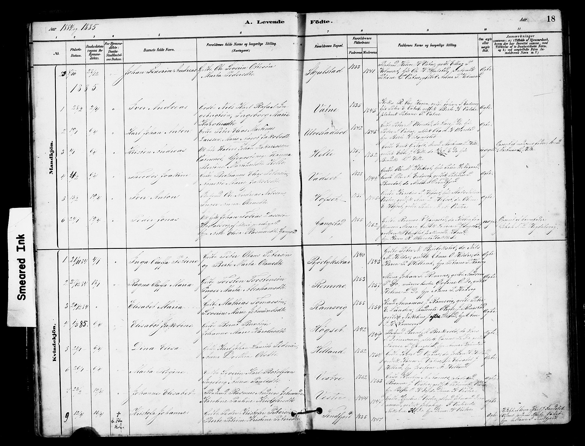 Ministerialprotokoller, klokkerbøker og fødselsregistre - Møre og Romsdal, AV/SAT-A-1454/525/L0376: Parish register (copy) no. 525C02, 1880-1902, p. 18