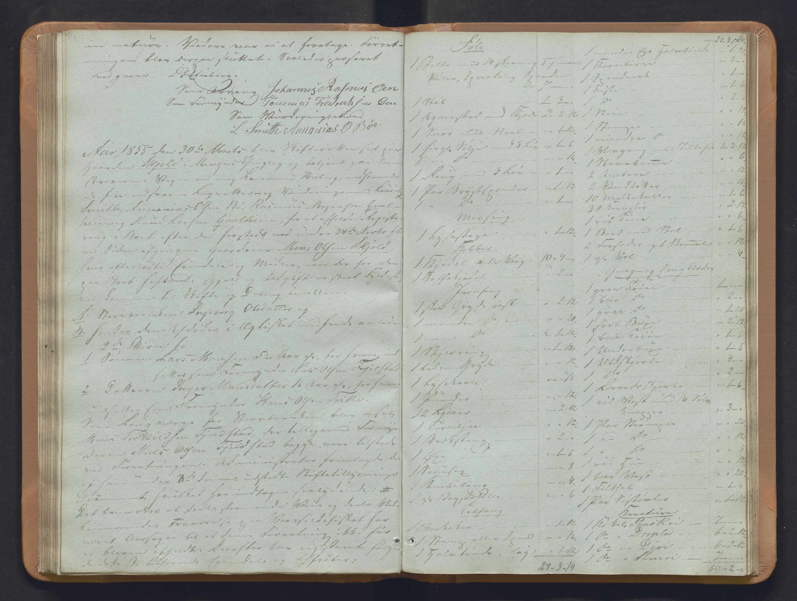 Nordhordland sorenskrivar, SAB/A-2901/1/H/Hb/L0018: Registreringsprotokollar, 1853-1856, p. 57