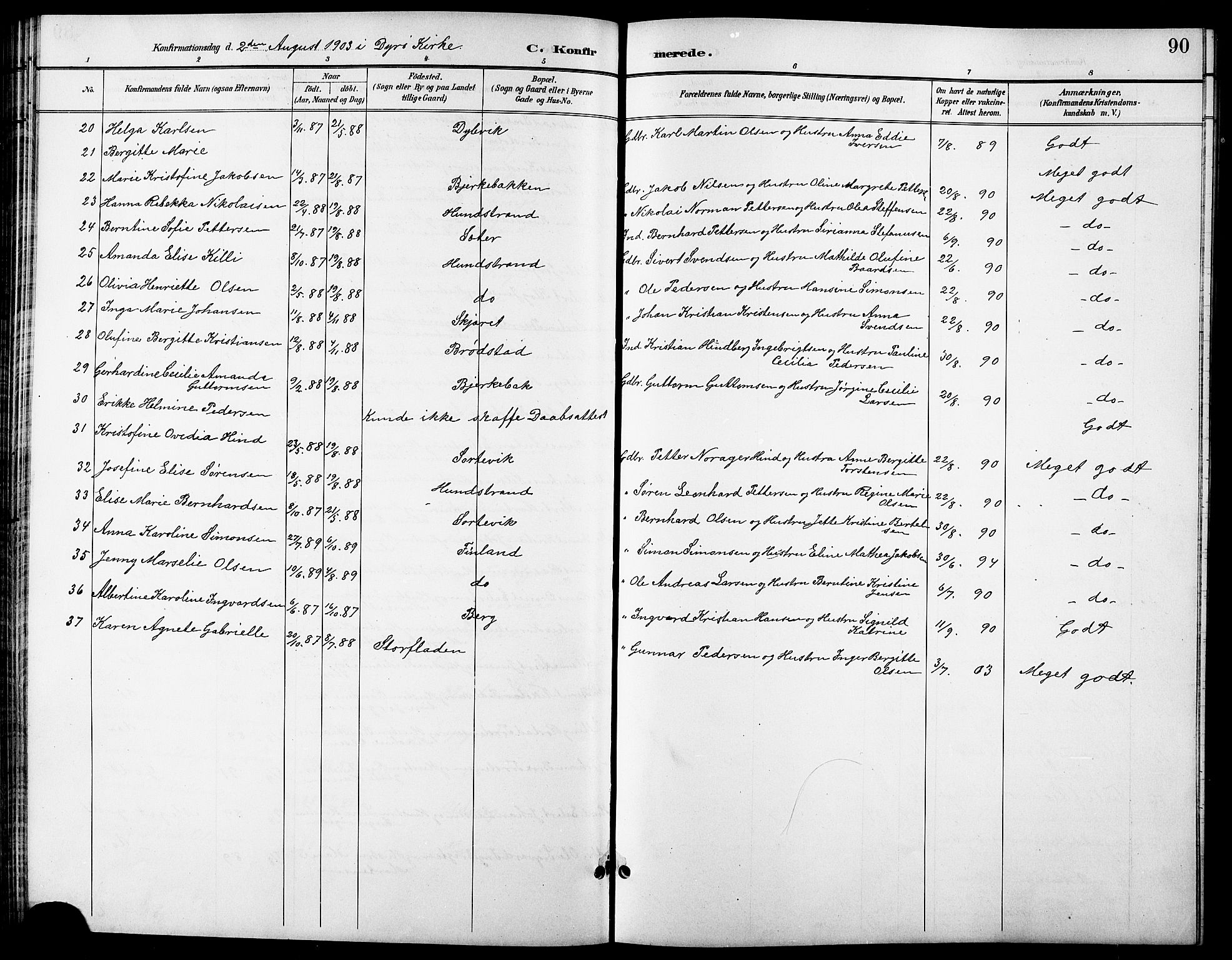 Tranøy sokneprestkontor, AV/SATØ-S-1313/I/Ia/Iab/L0014klokker: Parish register (copy) no. 14, 1896-1918, p. 90